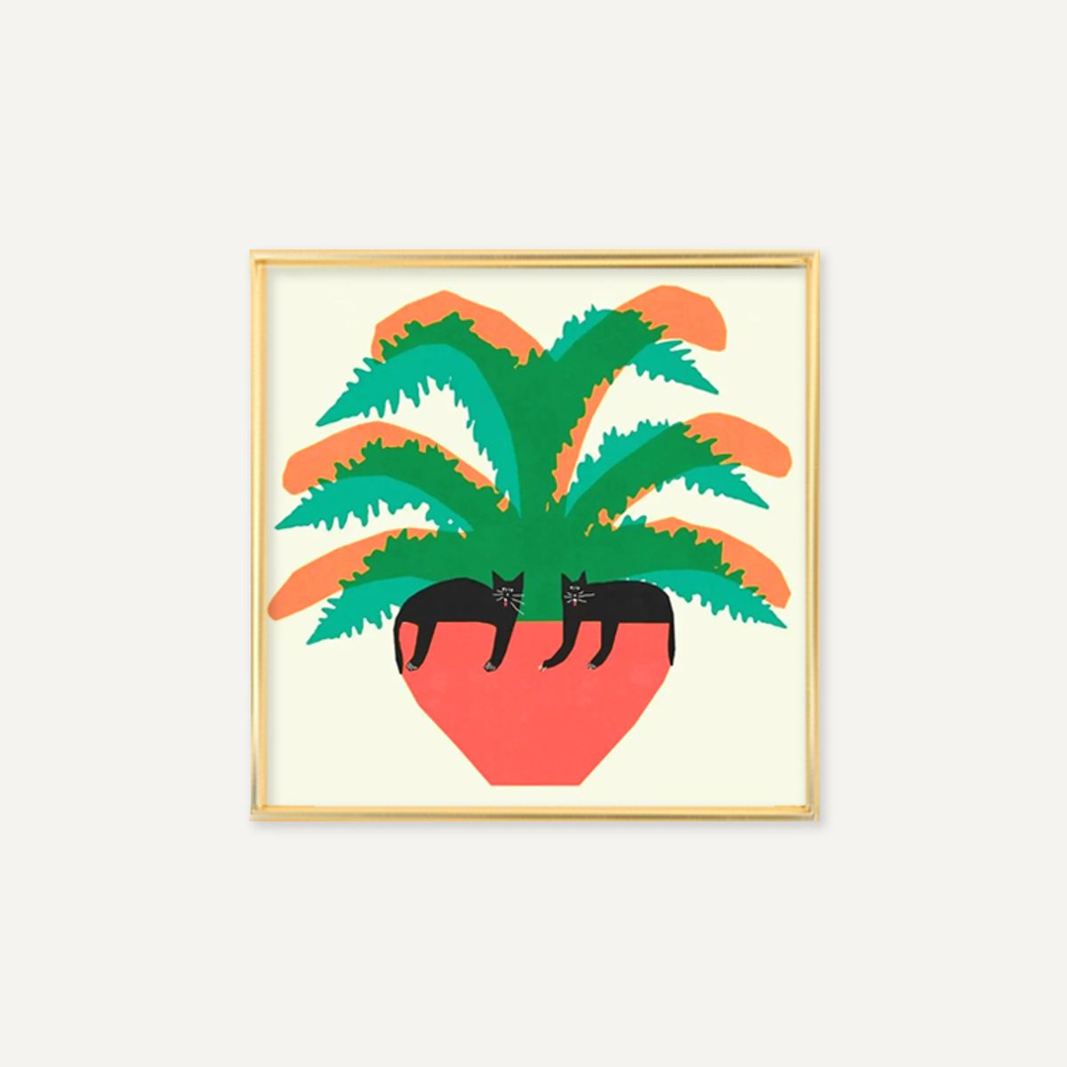 그릿시즌(GREET SEASON) 야콥 자사다 Cats in a fern (액자 포함)