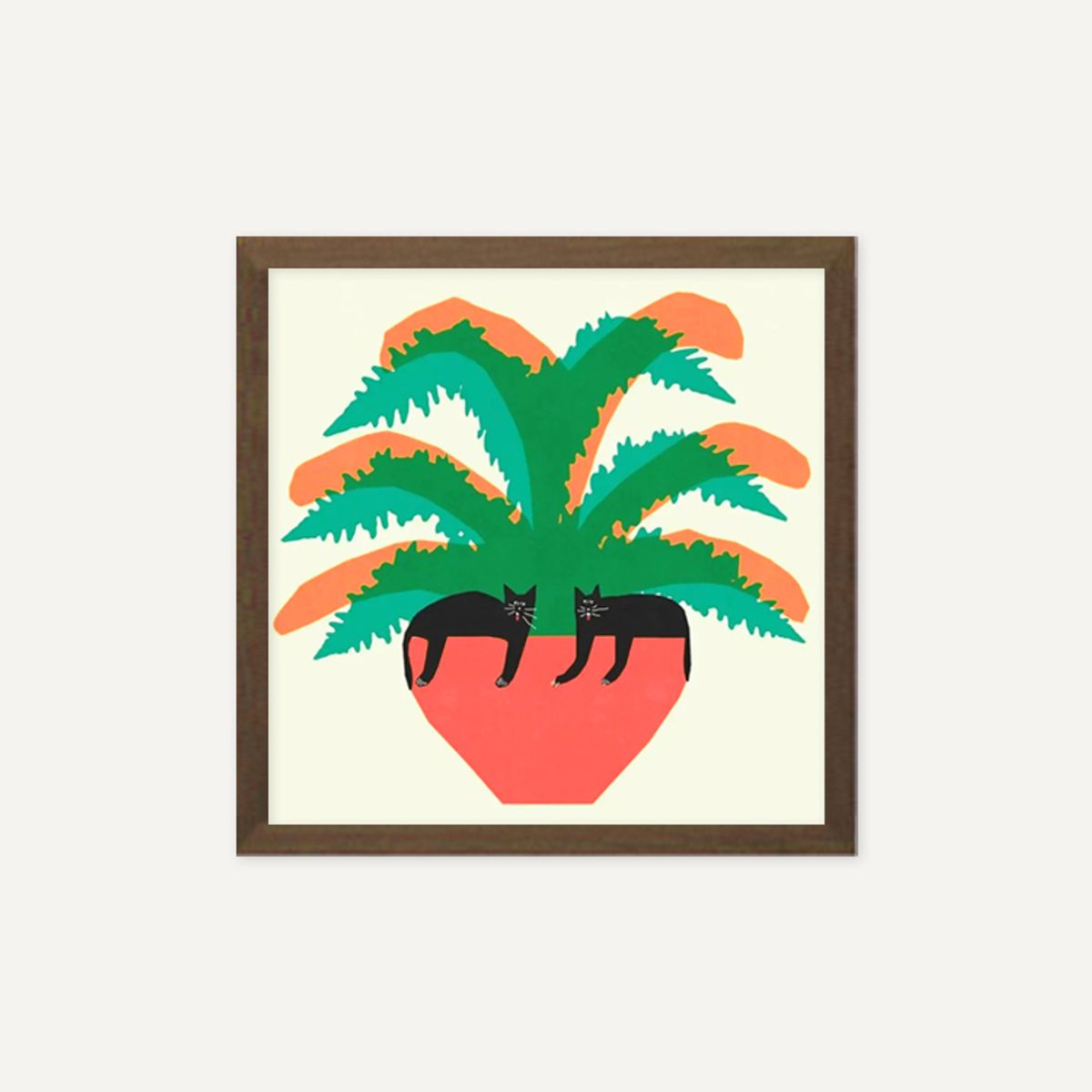 그릿시즌(GREET SEASON) 야콥 자사다 Cats in a fern (액자 포함)