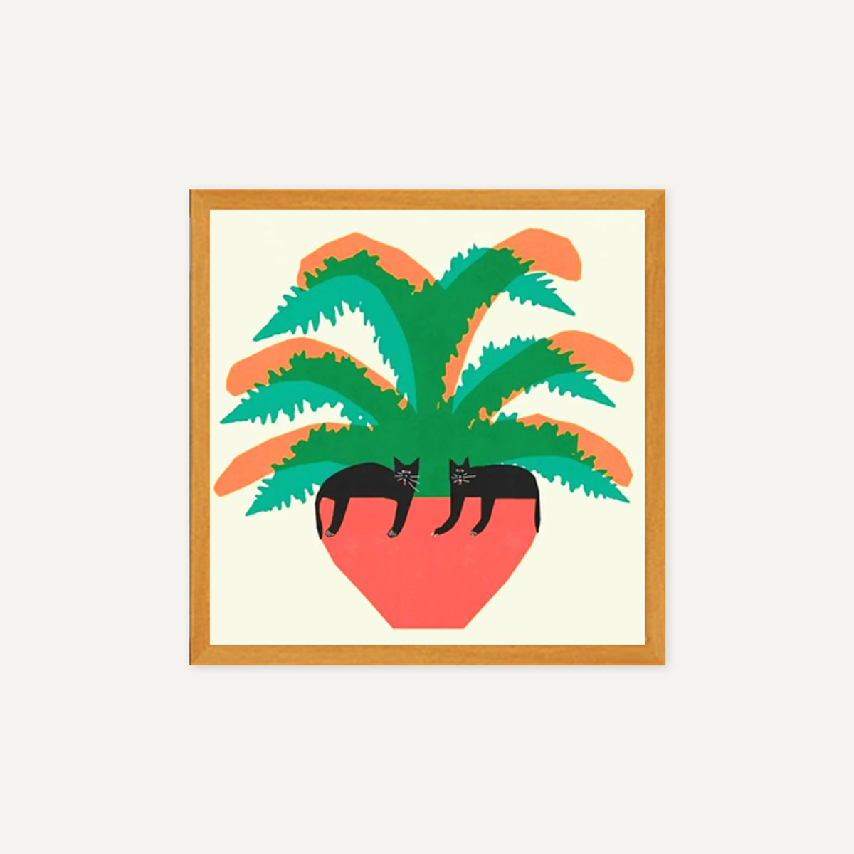 그릿시즌(GREET SEASON) 야콥 자사다 Cats in a fern (액자 포함)