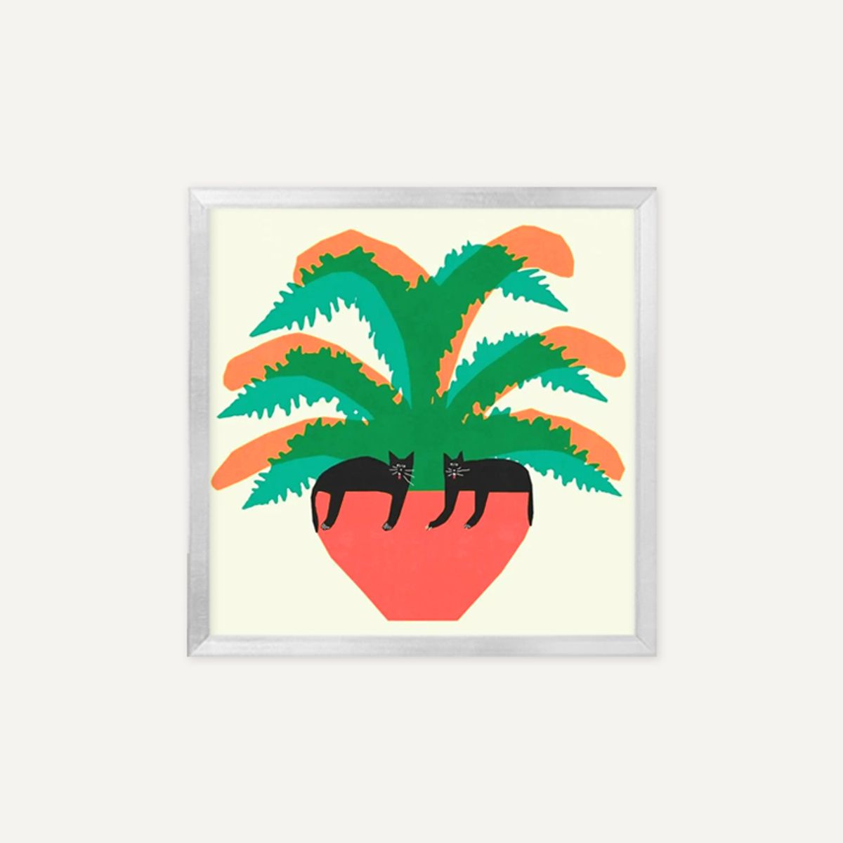 그릿시즌(GREET SEASON) 야콥 자사다 Cats in a fern (액자 포함)