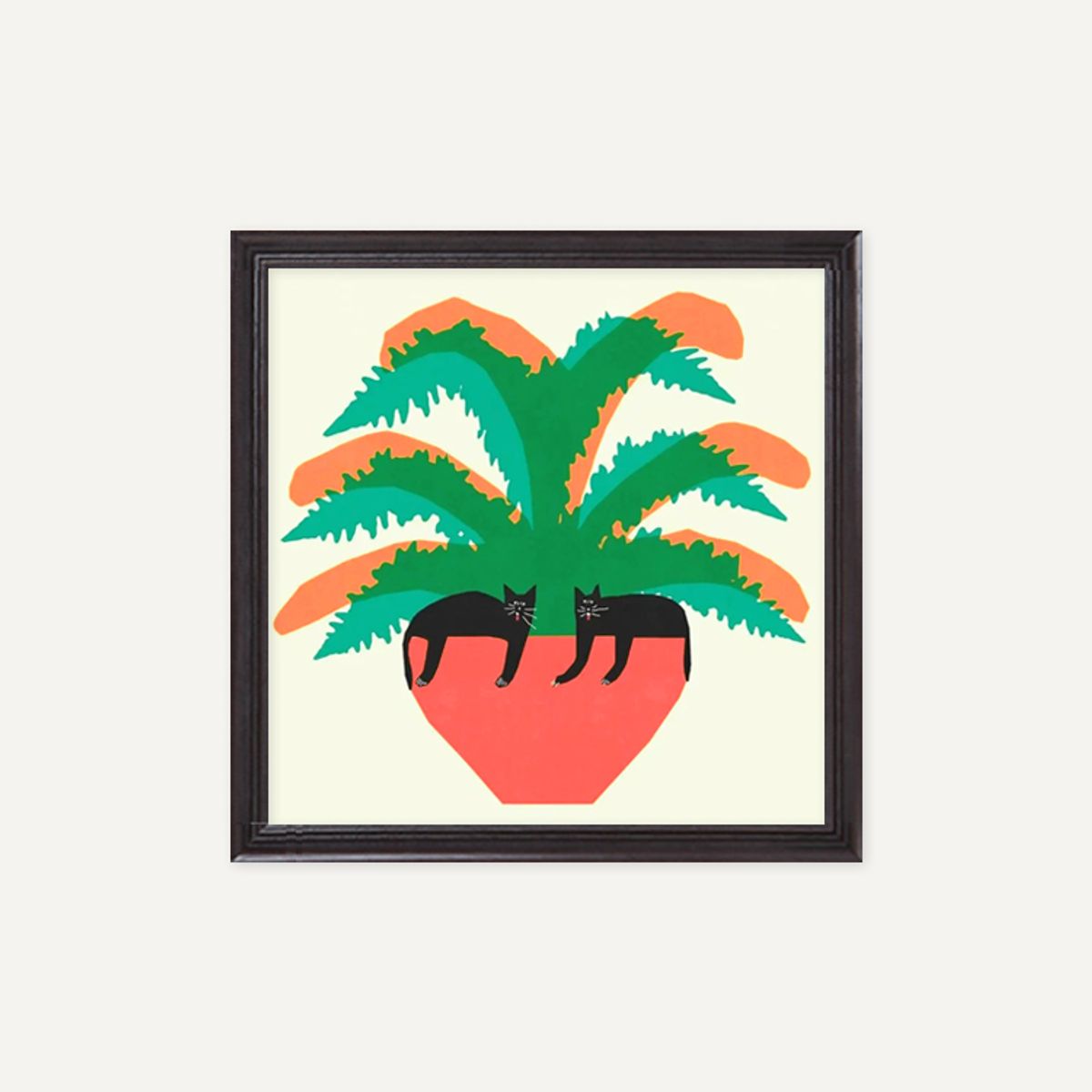 그릿시즌(GREET SEASON) 야콥 자사다 Cats in a fern (액자 포함)