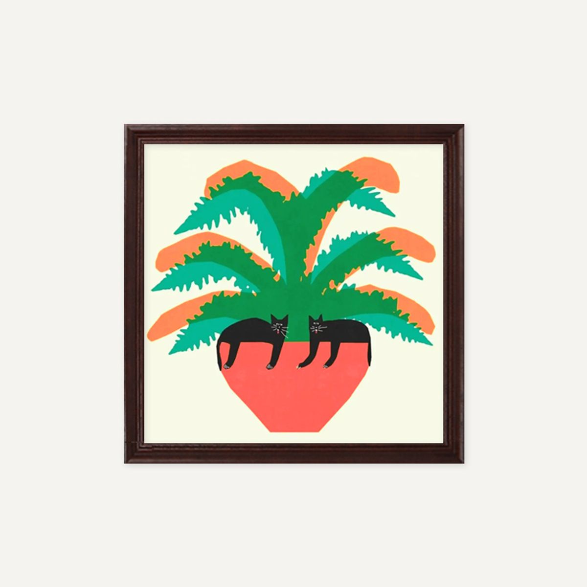 그릿시즌(GREET SEASON) 야콥 자사다 Cats in a fern (액자 포함)