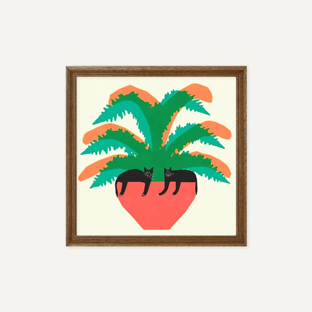 그릿시즌(GREET SEASON) 야콥 자사다 Cats in a fern (액자 포함)