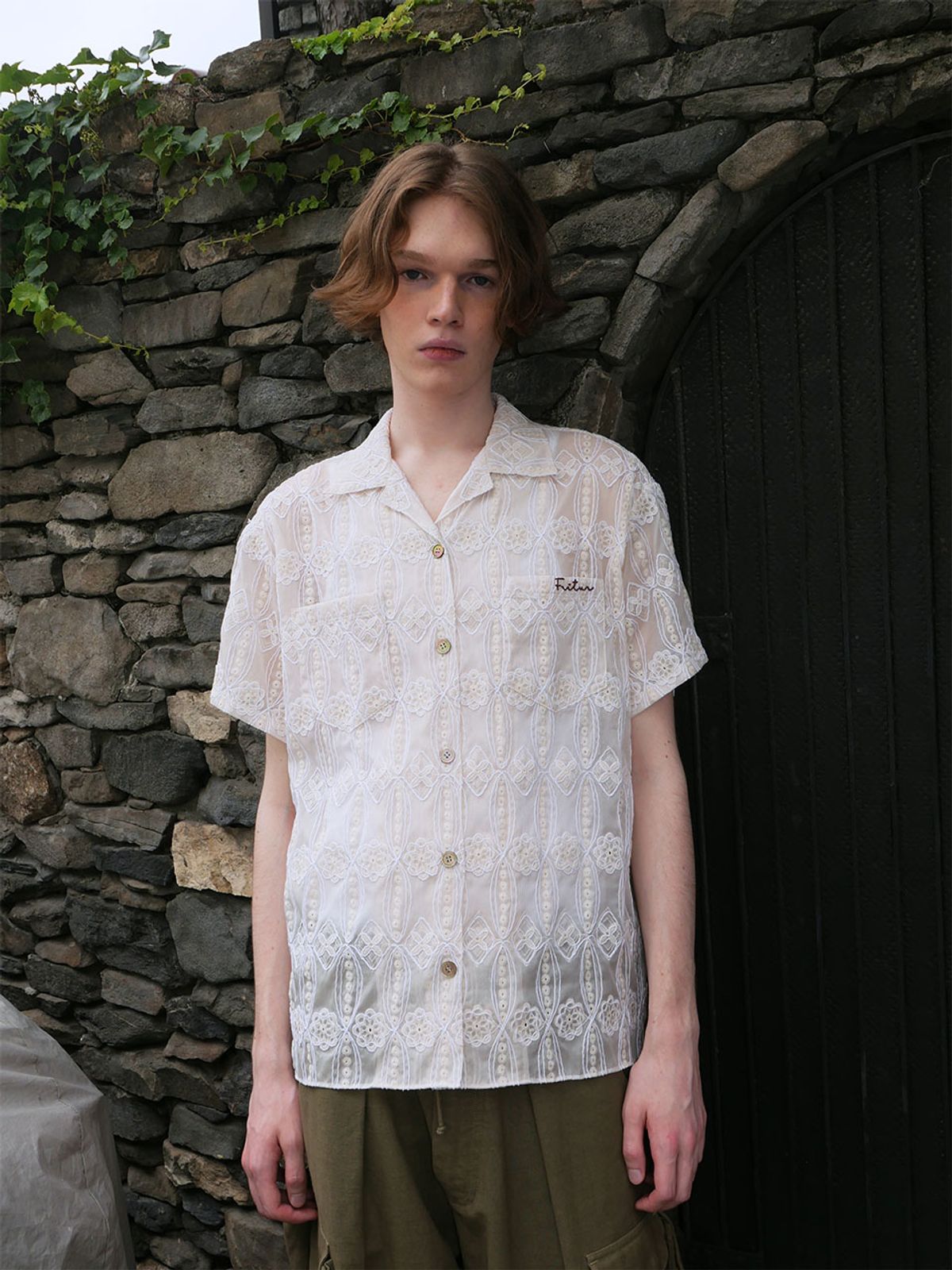 프리터(FRITUR) The NEEDLE Shirt White_F252ST10