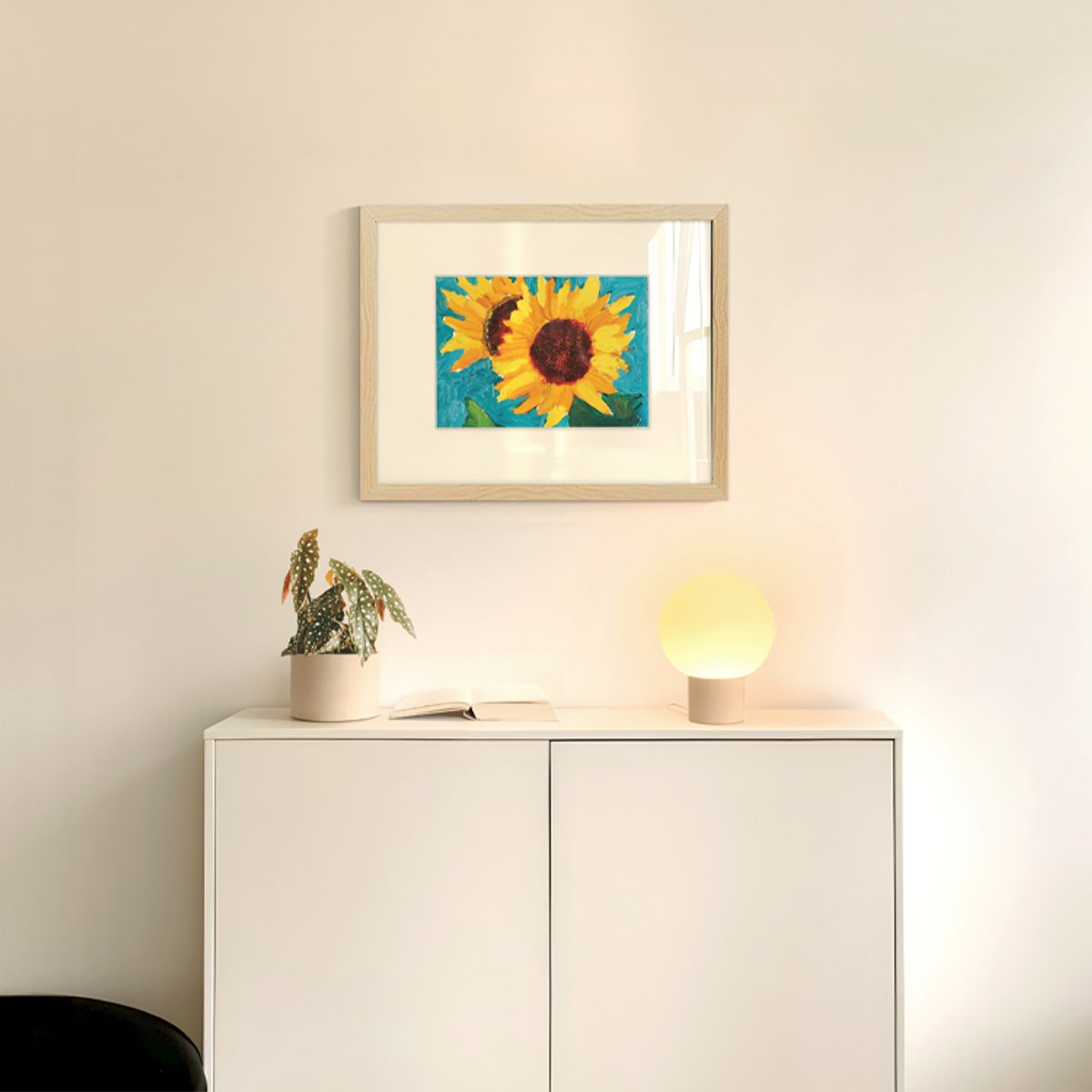 그릿시즌(GREET SEASON) 데이비드 호크니 Sunflowers for Hope and Joy, 1997 (액자 포함)