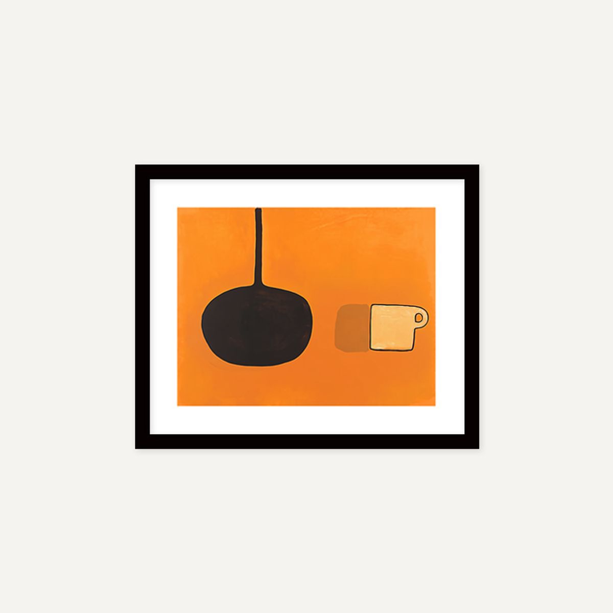 그릿시즌(GREET SEASON) 윌리엄 스콧 Black Pan, Beige Cup on Brown, 1970 (액자 포함)