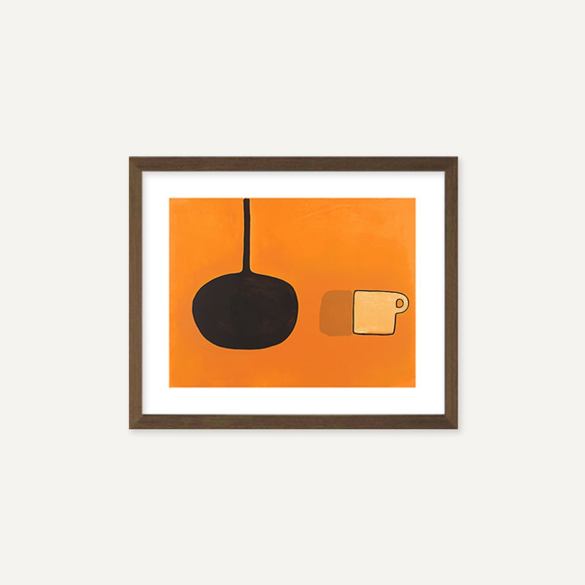 그릿시즌(GREET SEASON) 윌리엄 스콧 Black Pan, Beige Cup on Brown, 1970 (액자 포함)
