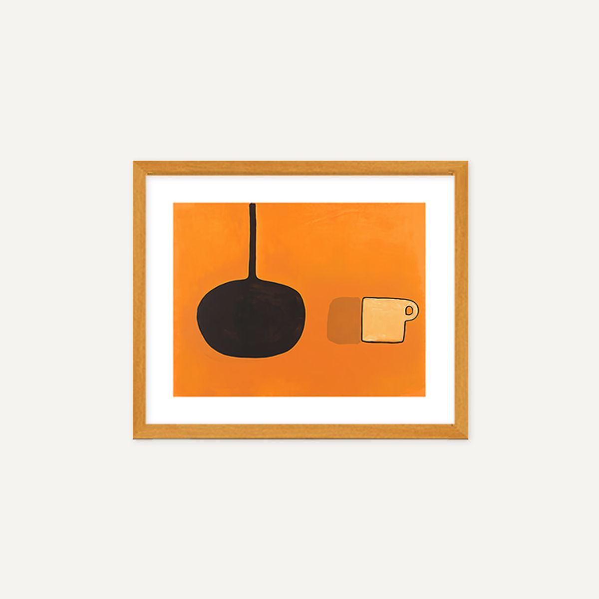 그릿시즌(GREET SEASON) 윌리엄 스콧 Black Pan, Beige Cup on Brown, 1970 (액자 포함)