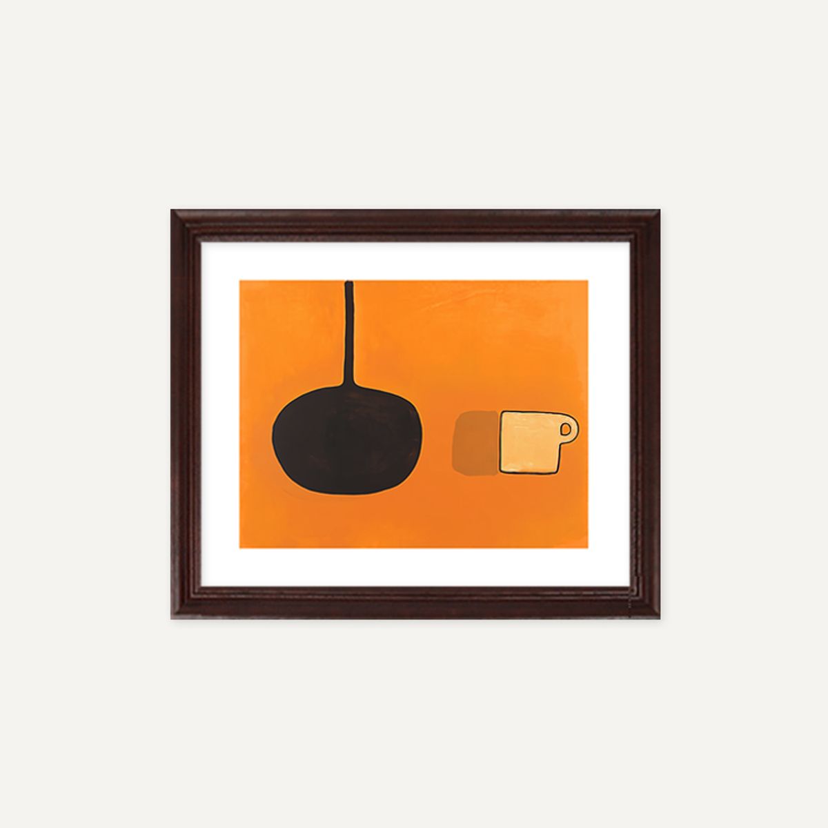그릿시즌(GREET SEASON) 윌리엄 스콧 Black Pan, Beige Cup on Brown, 1970 (액자 포함)