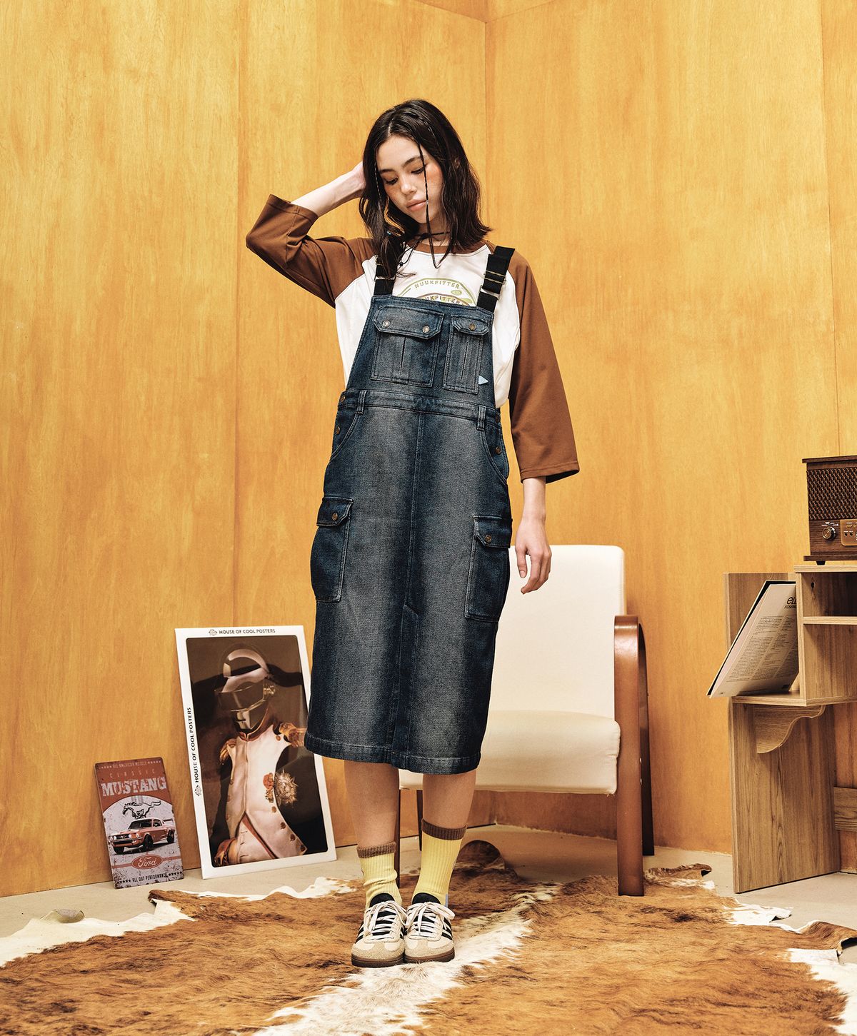 누크피터(NUUKFITTER) DENIM OVERALL ONEPIECE [NAVY]