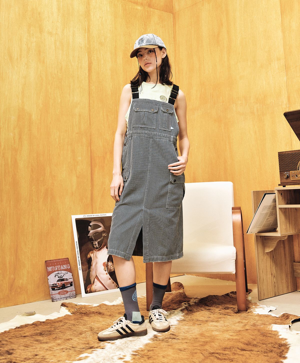 누크피터(NUUKFITTER) DENIM OVERALL ONEPIECE [BLUE(STRIPE)]