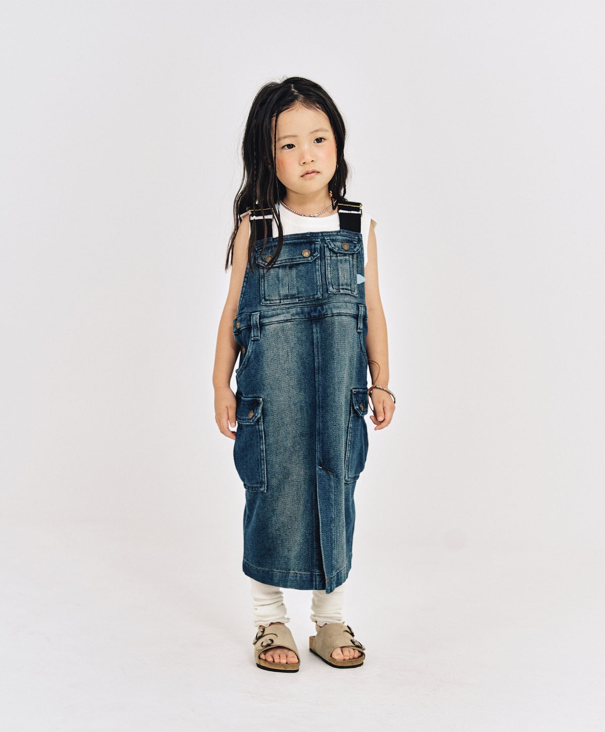 누크피터(NUUKFITTER) DENIM OVERALL ONEPIECE_KIDS [NAVY]