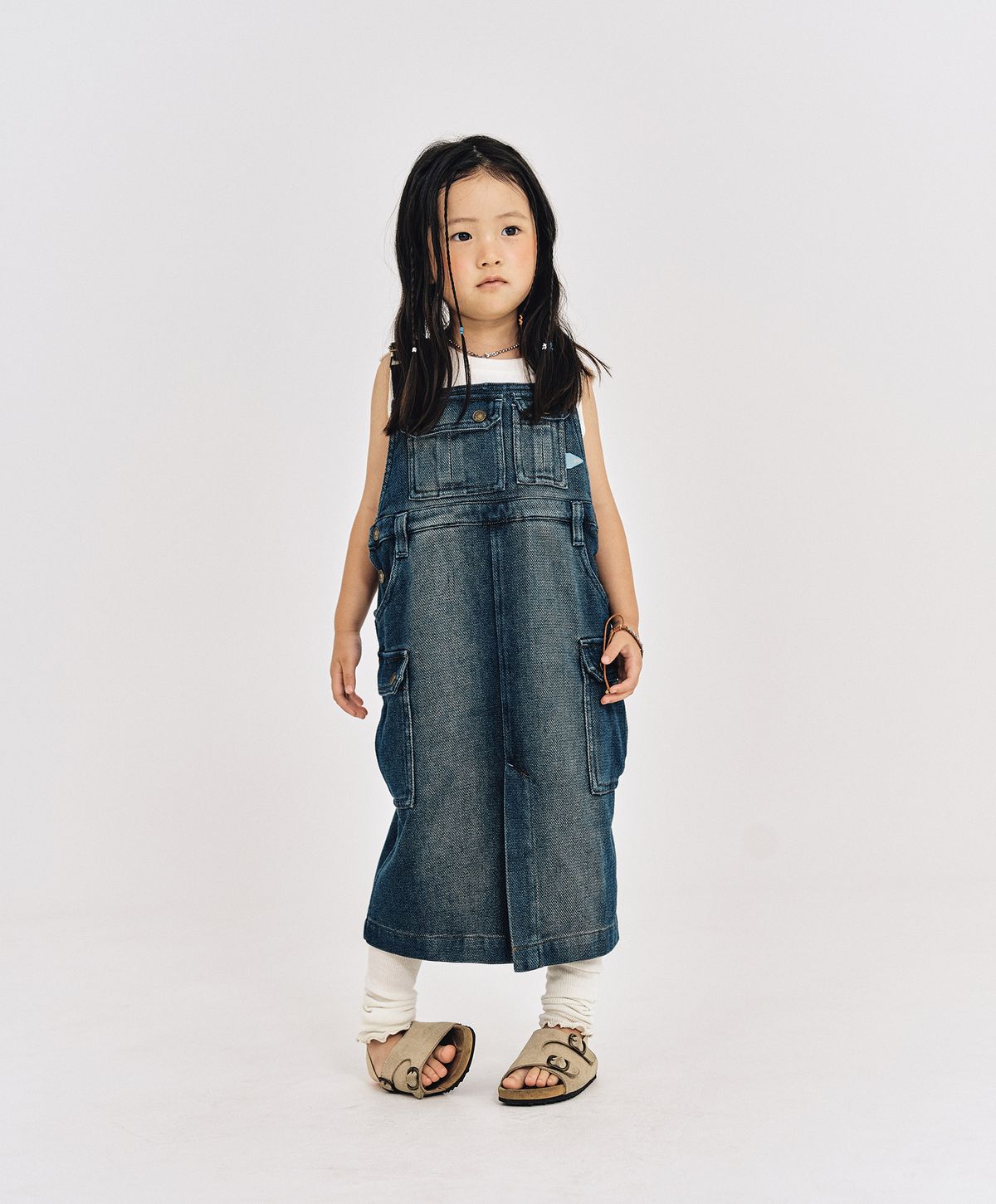 누크피터(NUUKFITTER) DENIM OVERALL ONEPIECE_KIDS [NAVY]