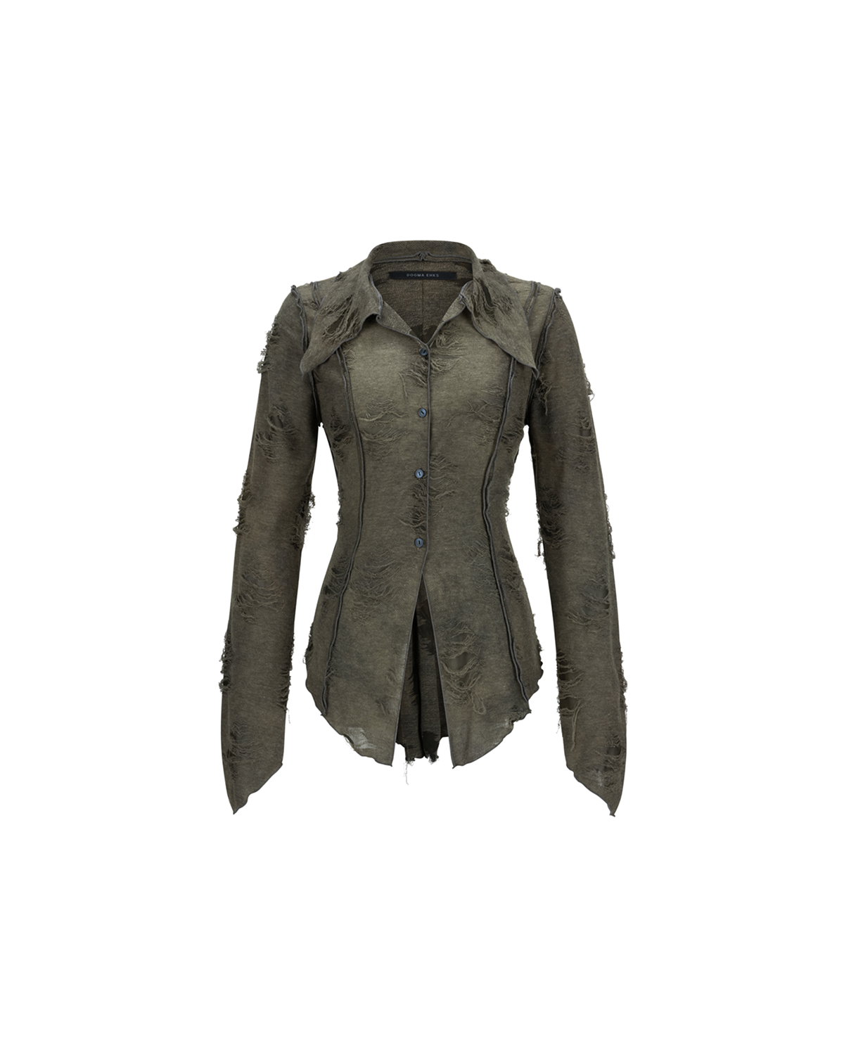 도그마 엑스(DOGMA EHKS) DISTRESSED BLOUSE DIRTY KHAKI