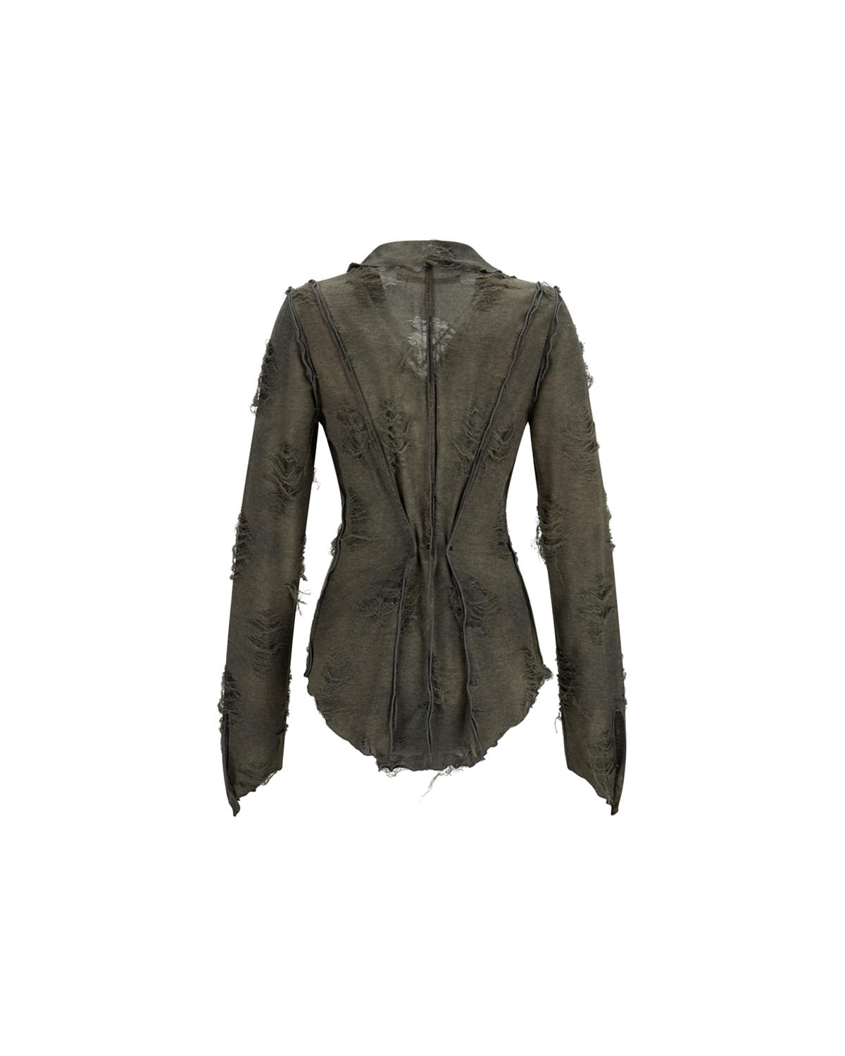 도그마 엑스(DOGMA EHKS) DISTRESSED BLOUSE DIRTY KHAKI