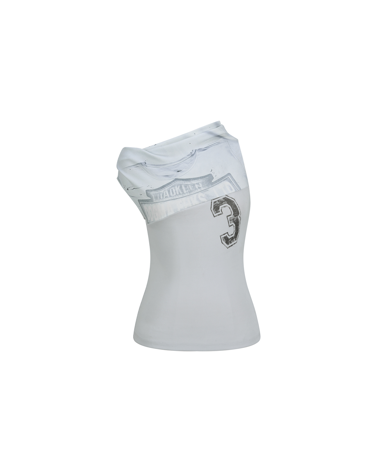 도그마 엑스(DOGMA EHKS) DRAPED OFF-SHOULDER SLEEVELESS LIGHT BLUE