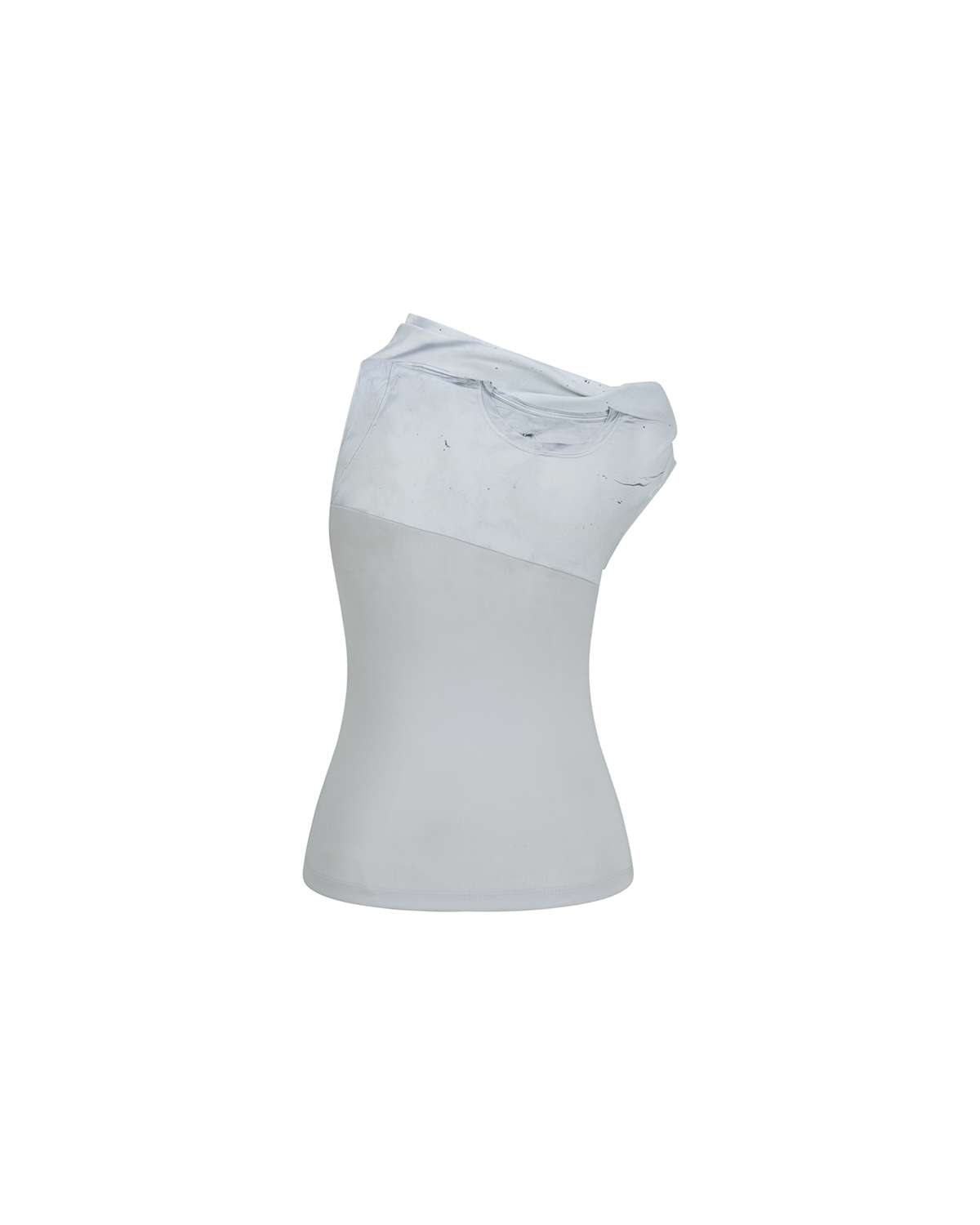 도그마 엑스(DOGMA EHKS) DRAPED OFF-SHOULDER SLEEVELESS LIGHT BLUE