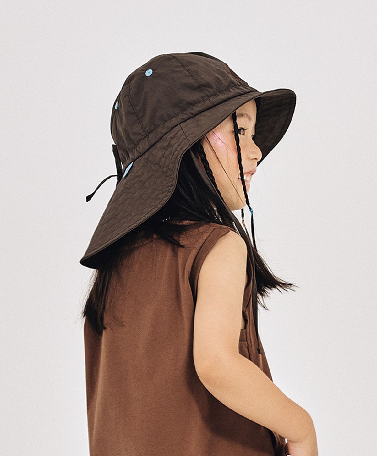 누크피터(NUUKFITTER) NYLON FISHERMANS HAT_KIDS [BROWN]