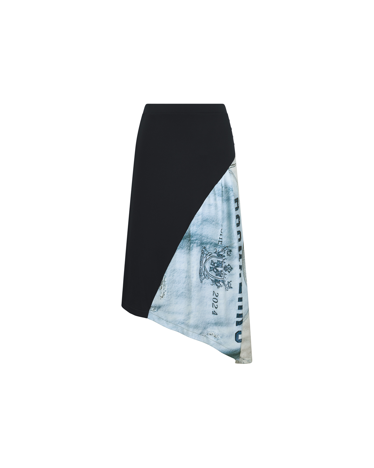 도그마 엑스(DOGMA EHKS) DRAPED SKIRT BLACK
