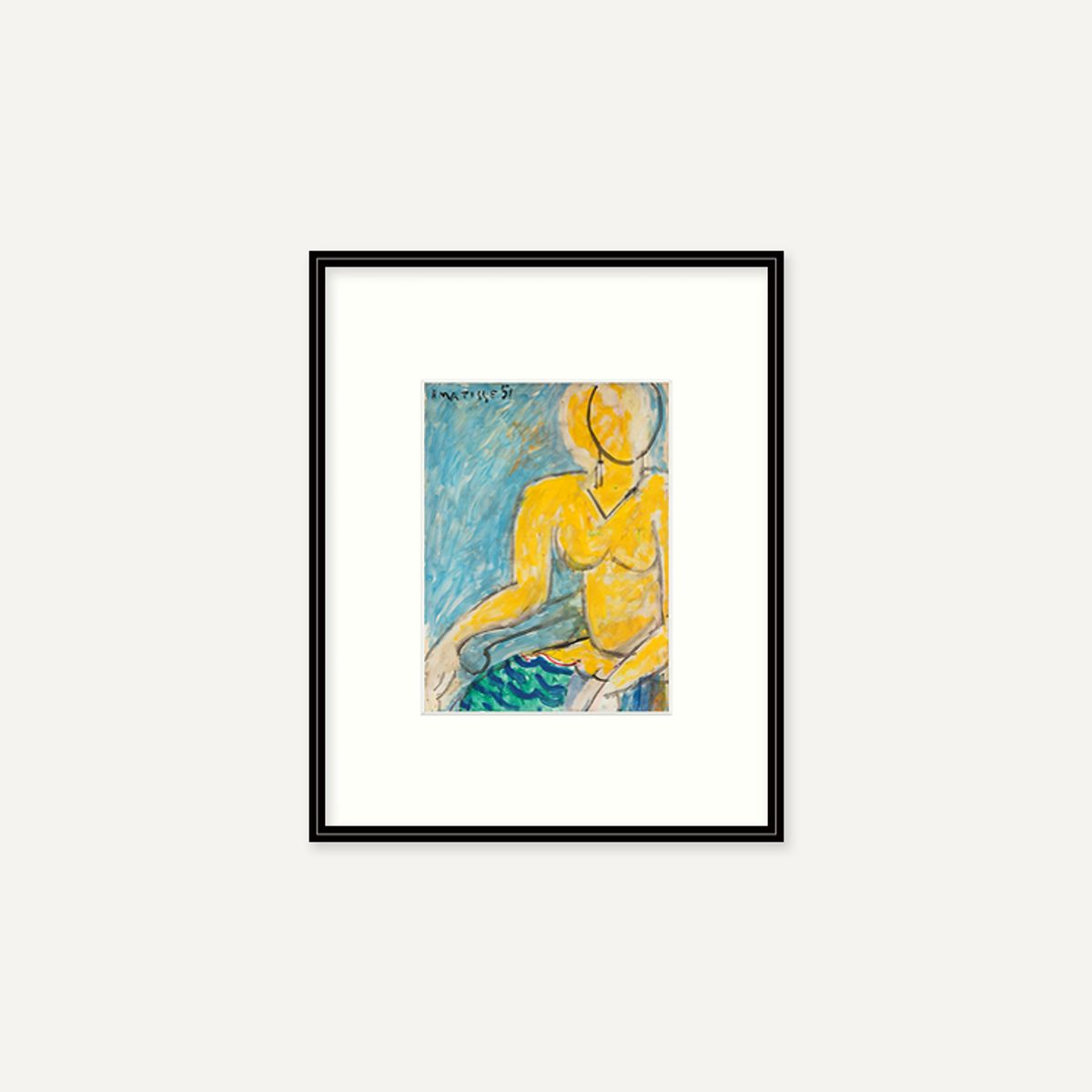 그릿시즌(GREET SEASON) 앙리 마티스 Katia in a yellow dress, 1951 (액자 포함)