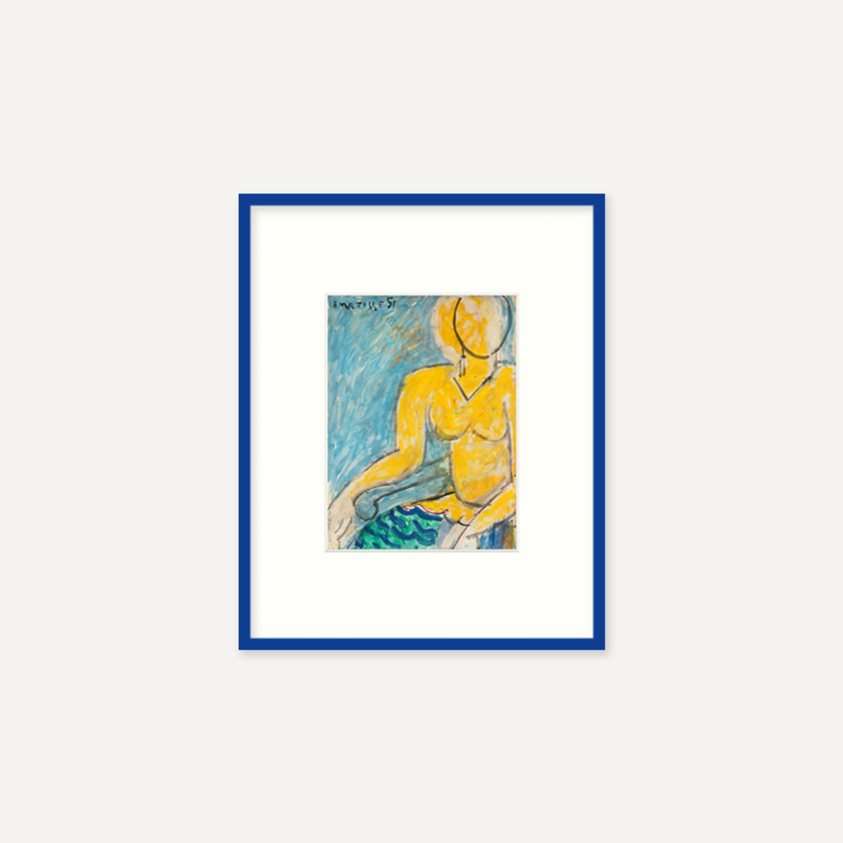 그릿시즌(GREET SEASON) 앙리 마티스 Katia in a yellow dress, 1951 (액자 포함)