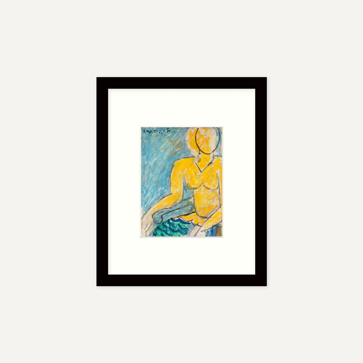 그릿시즌(GREET SEASON) 앙리 마티스 Katia in a yellow dress, 1951 (액자 포함)