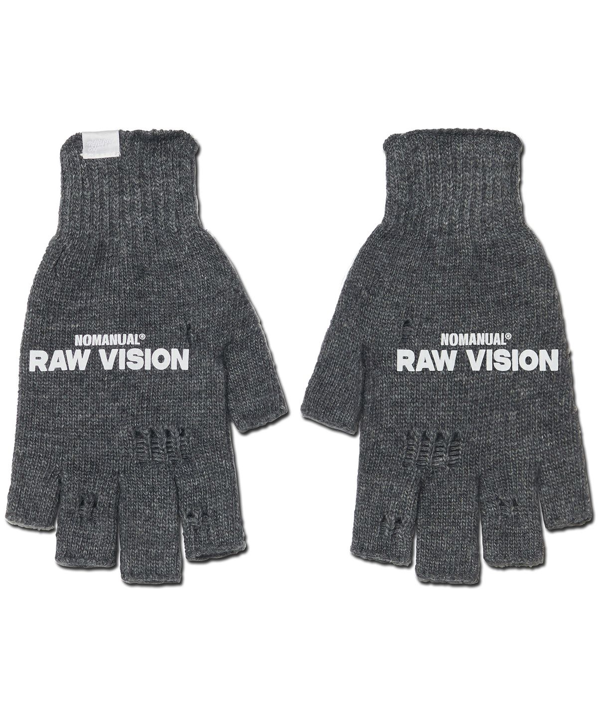 노매뉴얼(NOMANUAL) NM WOOL FINGERLESS GLOVES - CHARCOAL