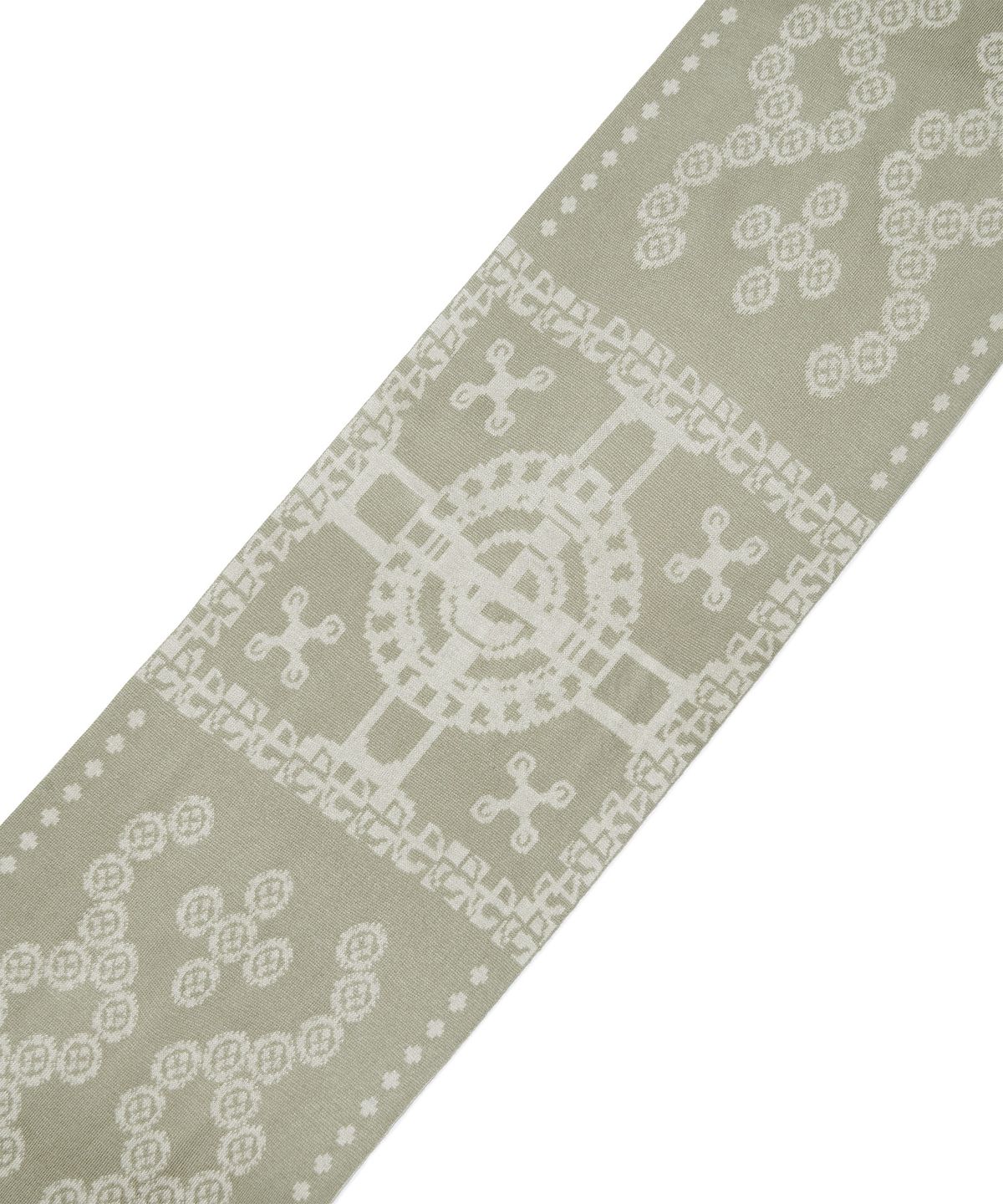 노매뉴얼(NOMANUAL) GEAR PATTERN JACQUARD MUFFLER - KHAKI
