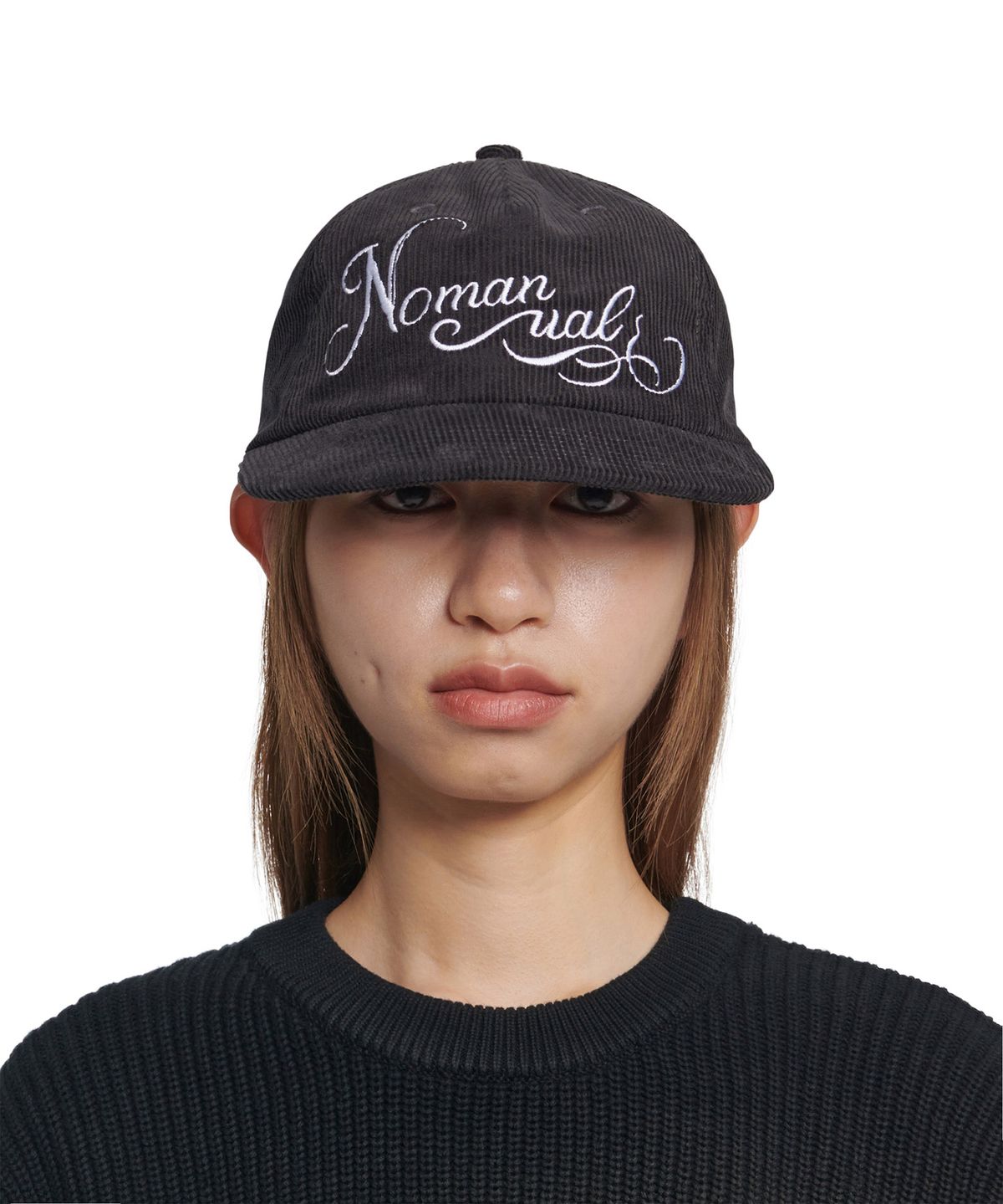 노매뉴얼(NOMANUAL) STEM CORDUROY BALL CAP - CHARCOAL