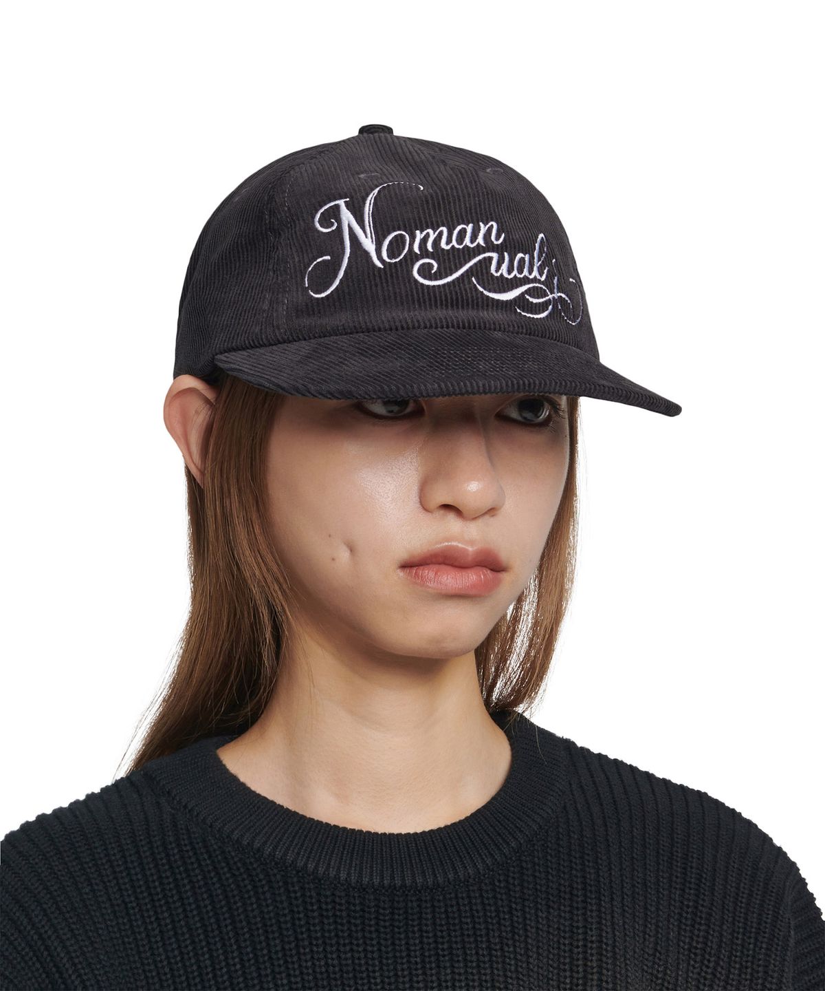 노매뉴얼(NOMANUAL) STEM CORDUROY BALL CAP - CHARCOAL
