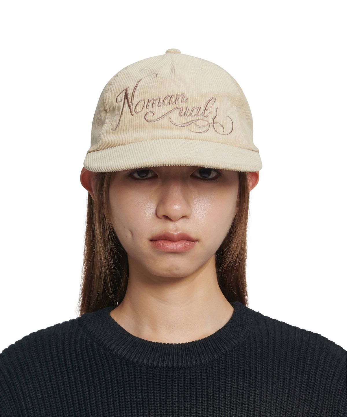 노매뉴얼(NOMANUAL) STEM CORDUROY BALL CAP - IVORY