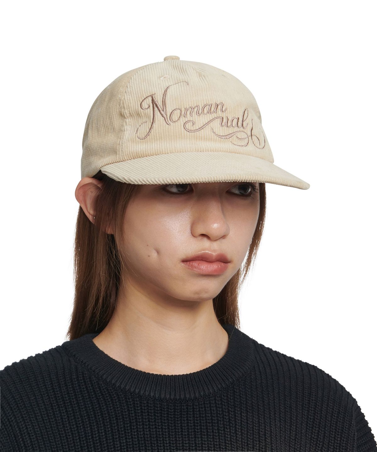 노매뉴얼(NOMANUAL) STEM CORDUROY BALL CAP - IVORY