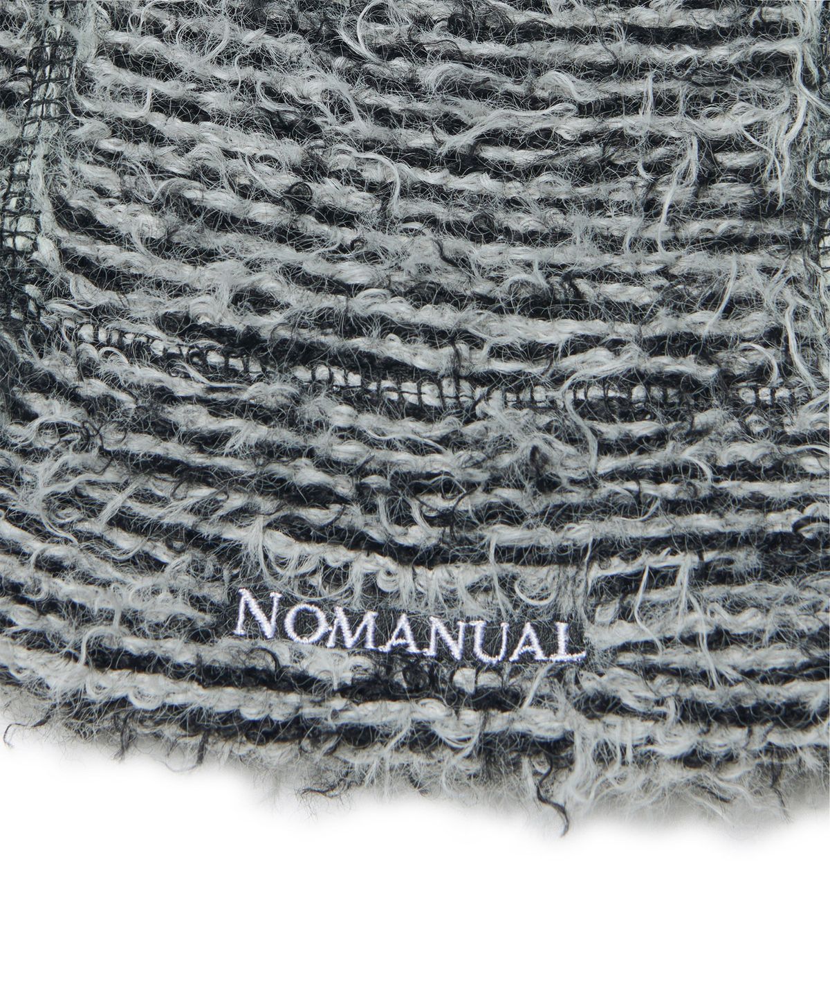 노매뉴얼(NOMANUAL) NEST HAIRY BEANIE - MIXED BLACK