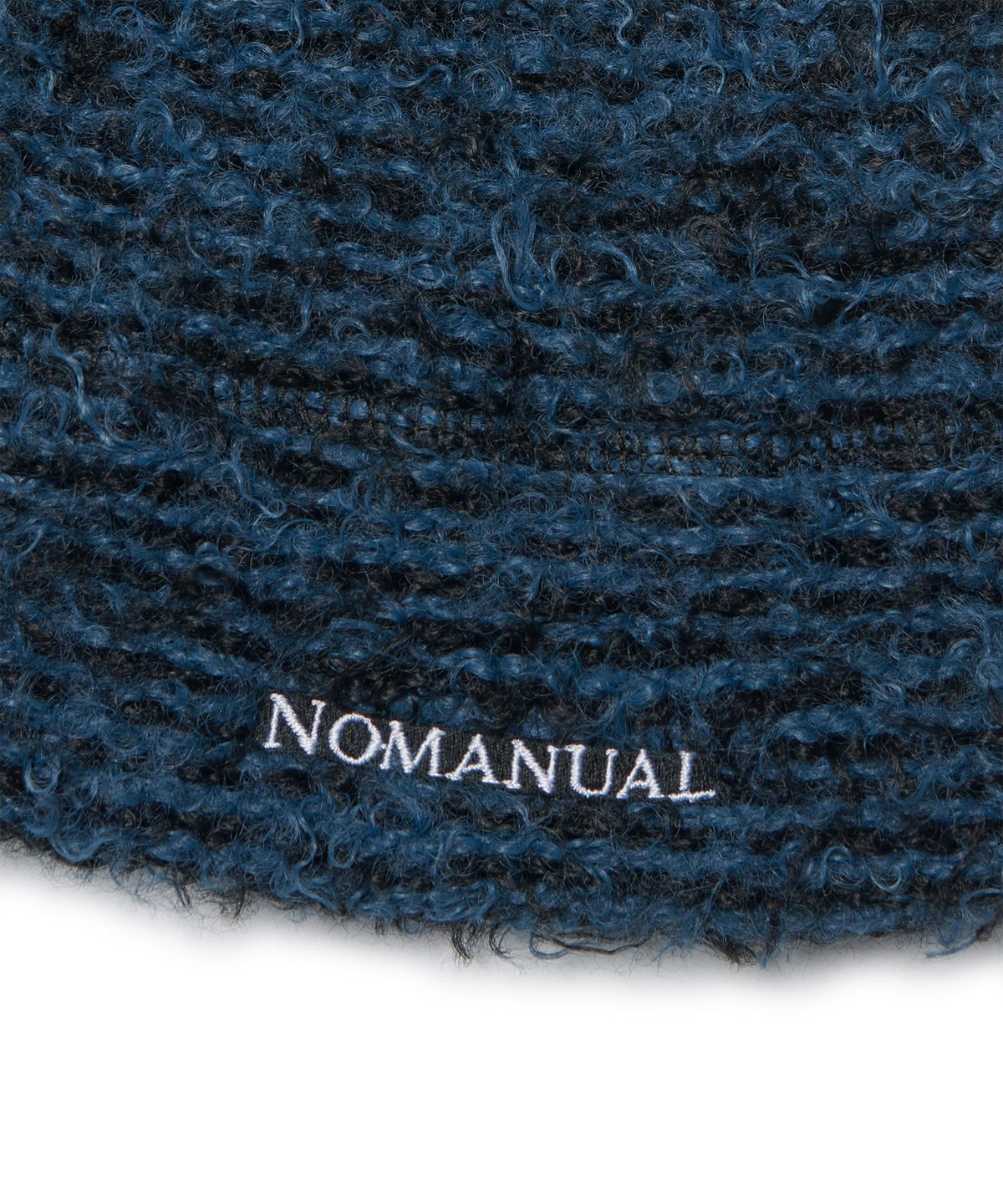 노매뉴얼(NOMANUAL) NEST HAIRY BEANIE - MIXED BLUE