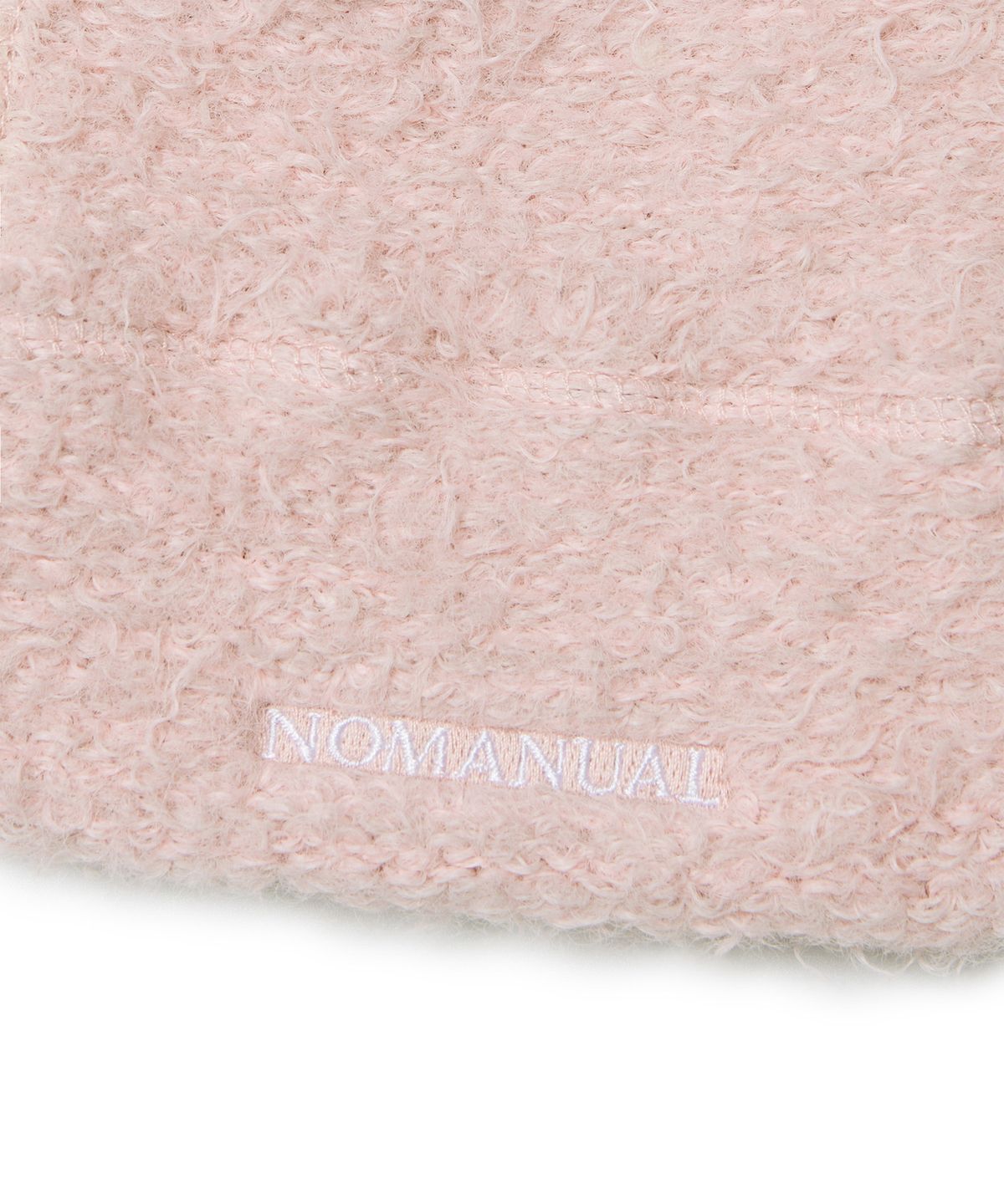 노매뉴얼(NOMANUAL) NEST HAIRY BEANIE - DUST PINK