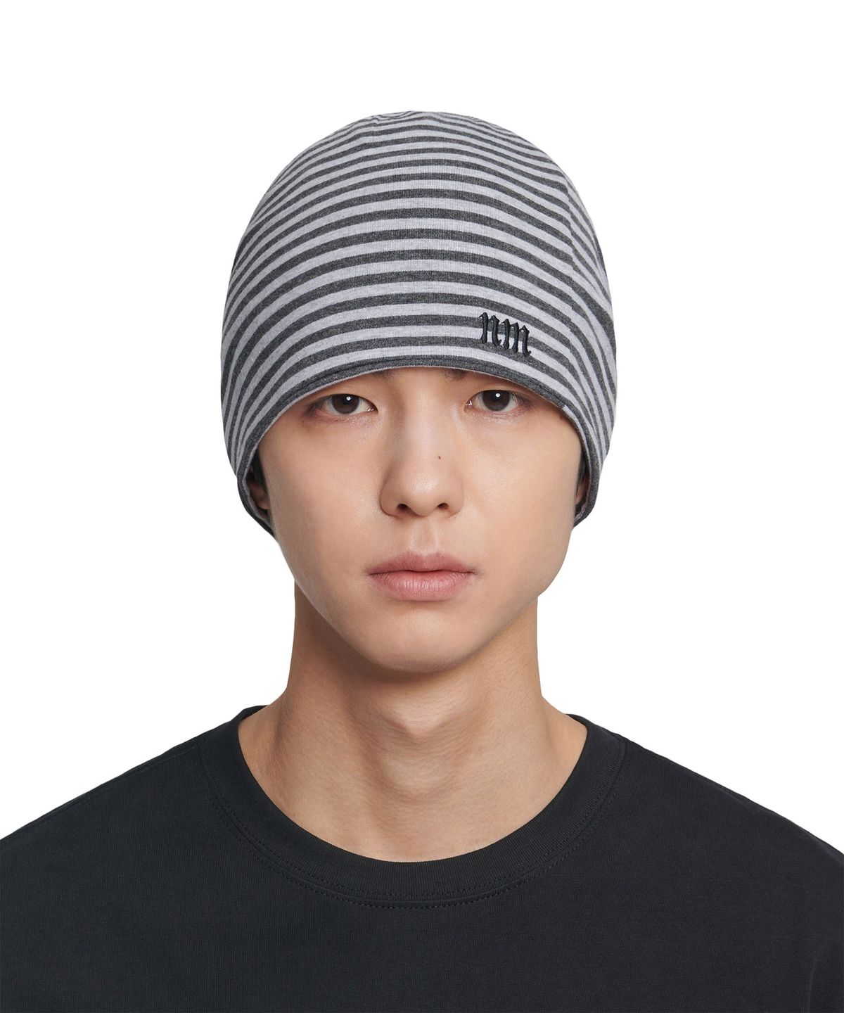노매뉴얼(NOMANUAL) NM STRIPE BEANIE - GRAY