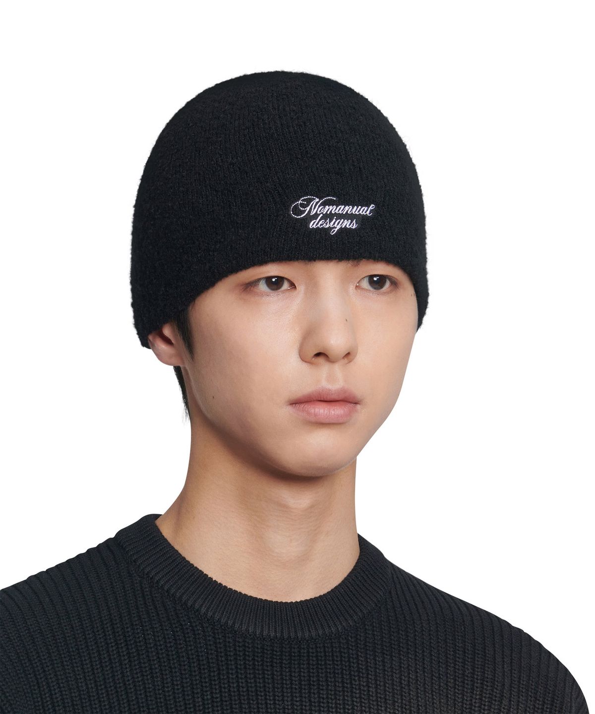 노매뉴얼(NOMANUAL) BOUCLE BEANIE - BLACK