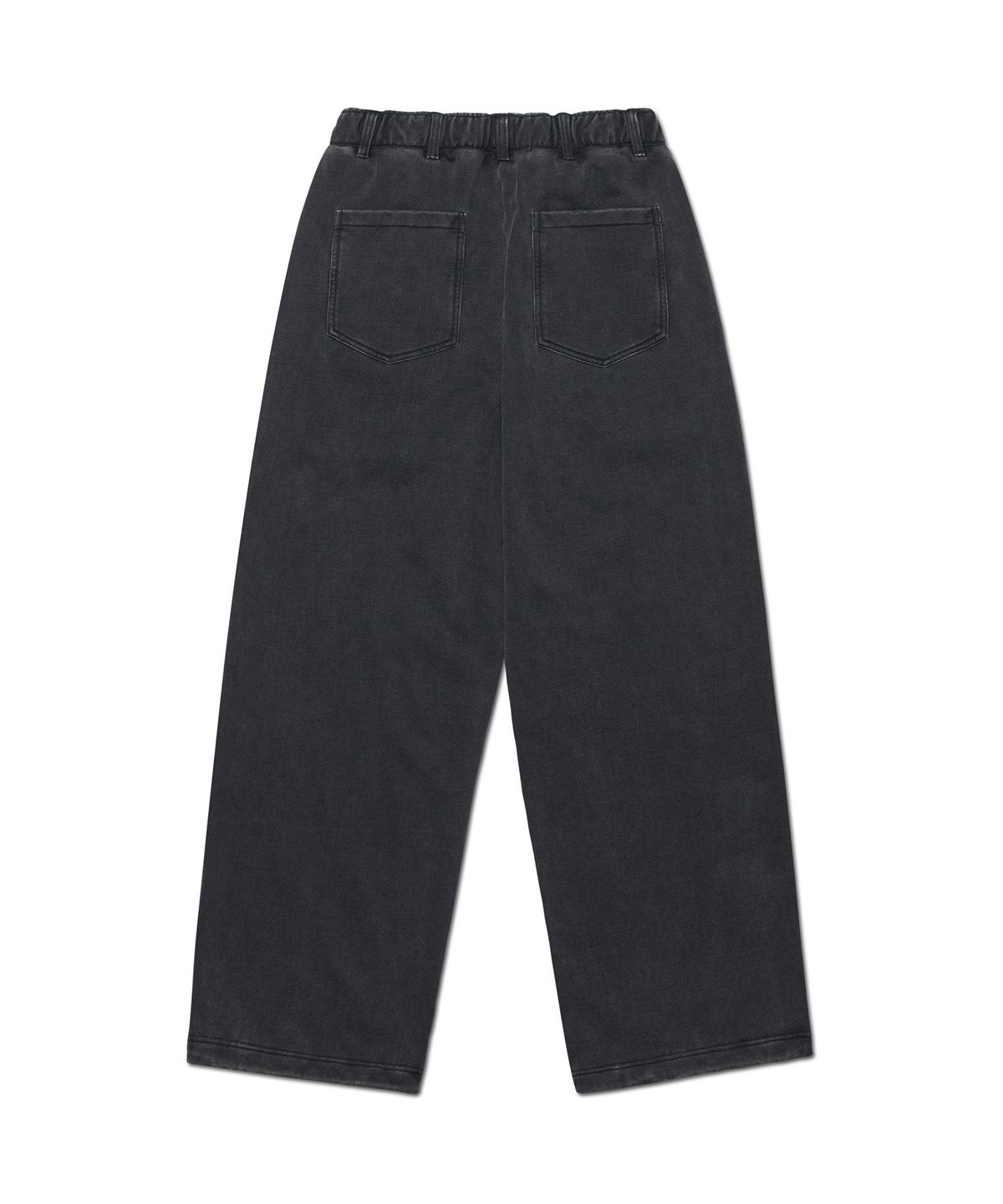 노매뉴얼(NOMANUAL) TWO-TUCK BELTED SWEATPANTS - WASHED BLACK