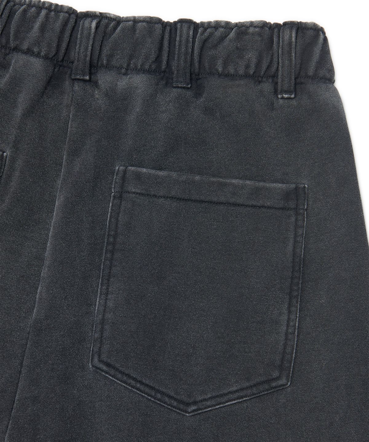 노매뉴얼(NOMANUAL) TWO-TUCK BELTED SWEATPANTS - WASHED BLACK