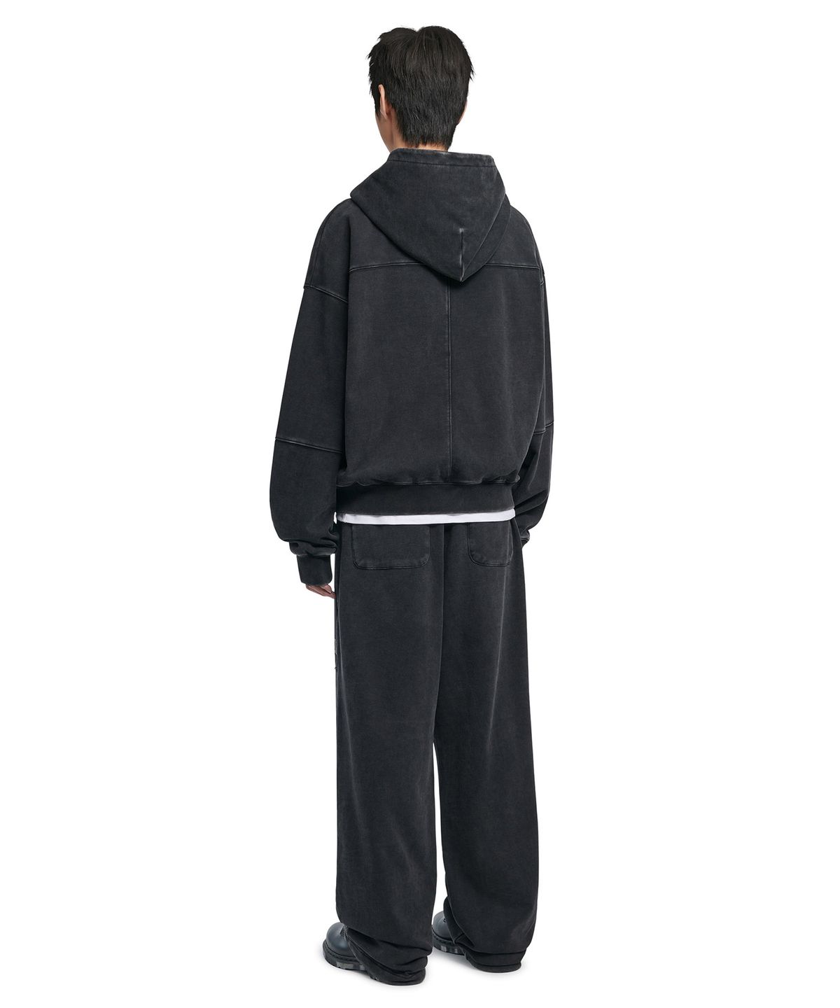 노매뉴얼(NOMANUAL) C.A VINTAGE SWEATPANTS - WASHED BLACK