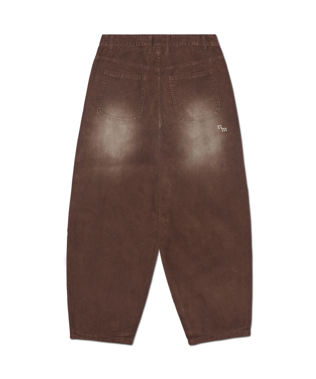 노매뉴얼(NOMANUAL) WAVE CURVED CORDUROY PANTS - BROWN