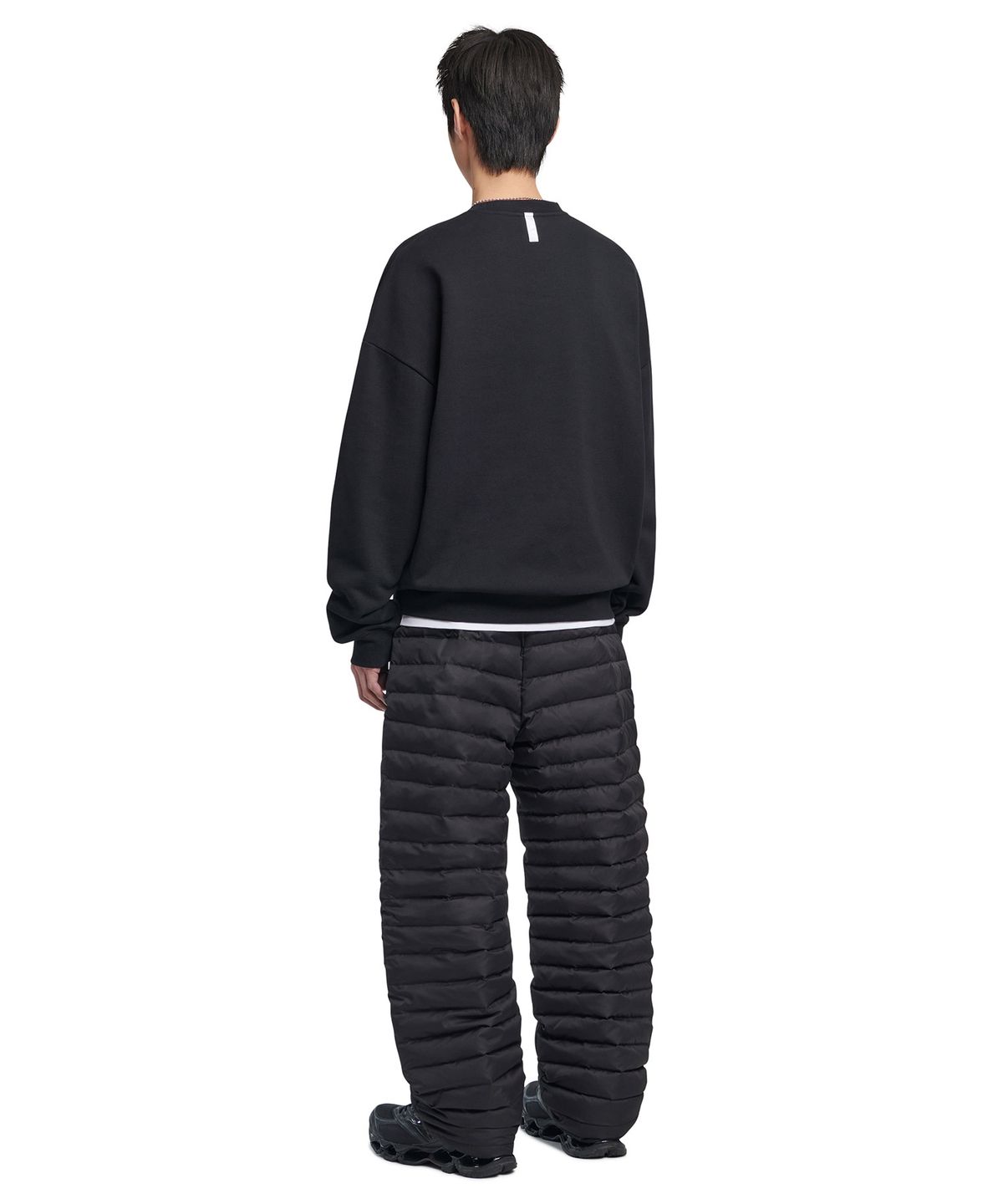 노매뉴얼(NOMANUAL) CREPE DUCK DOWN PADDED PANTS - BLACK