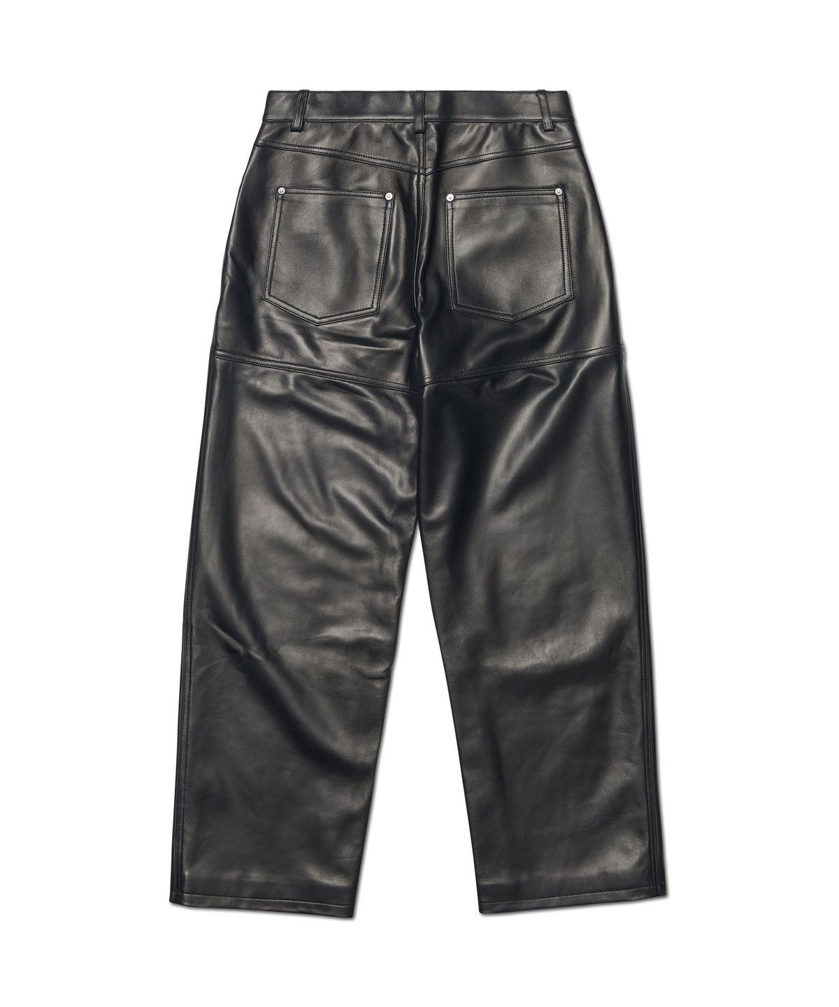 노매뉴얼(NOMANUAL) EMBOSSED LEATHER PANTS - BLACK