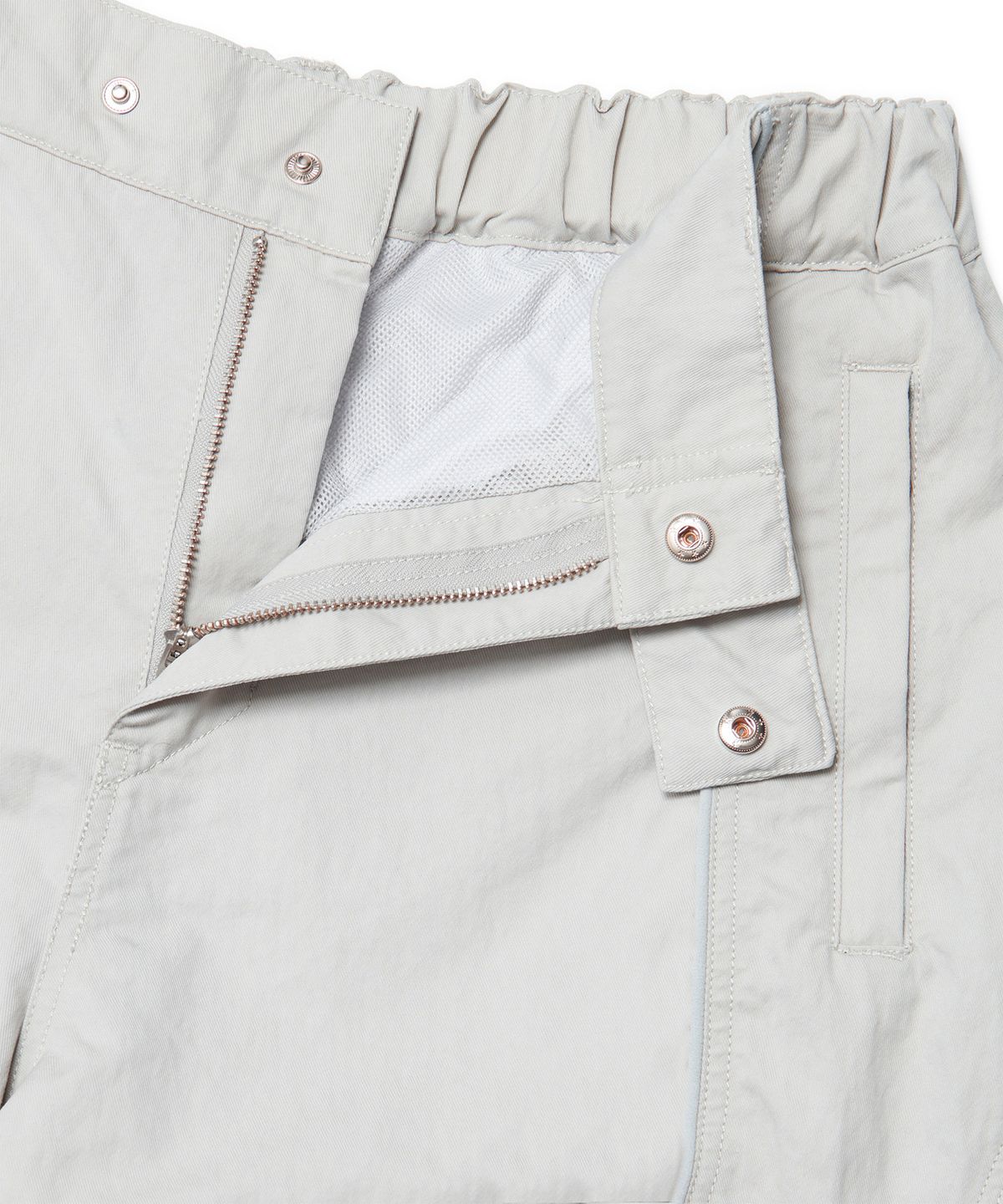 노매뉴얼(NOMANUAL) MOTO TRACK PANTS - LIGHT GRAY