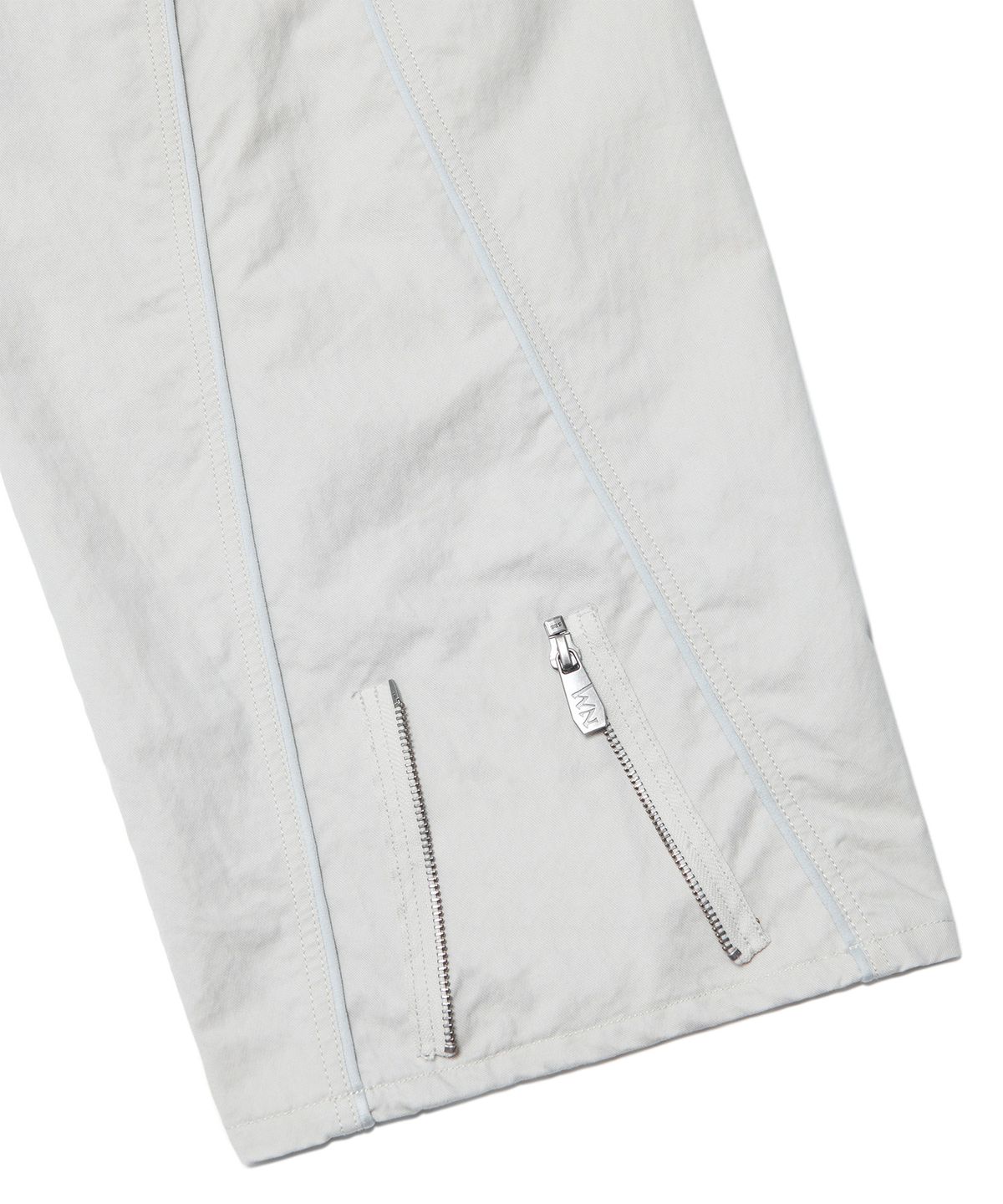노매뉴얼(NOMANUAL) MOTO TRACK PANTS - LIGHT GRAY