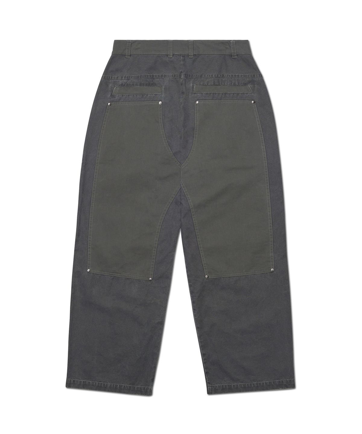 노매뉴얼(NOMANUAL) DOUBLE LAYERED CARGO PANTS - WASHED GRAY