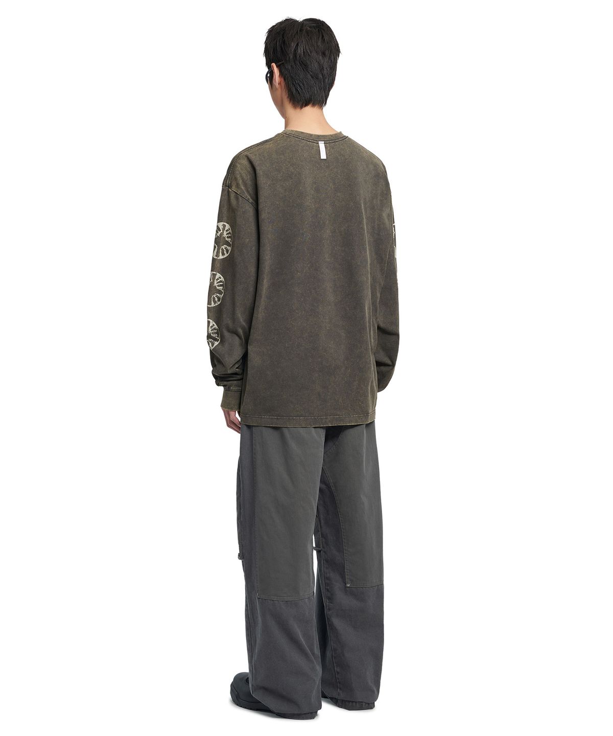 노매뉴얼(NOMANUAL) DOUBLE LAYERED CARGO PANTS - WASHED GRAY