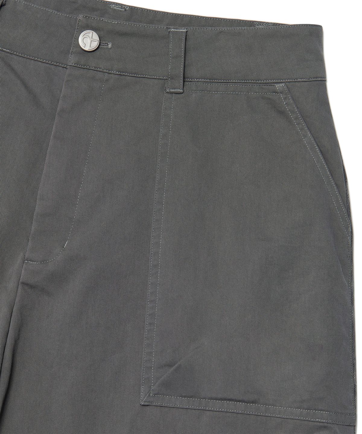 노매뉴얼(NOMANUAL) DOUBLE LAYERED CARGO PANTS - WASHED GRAY