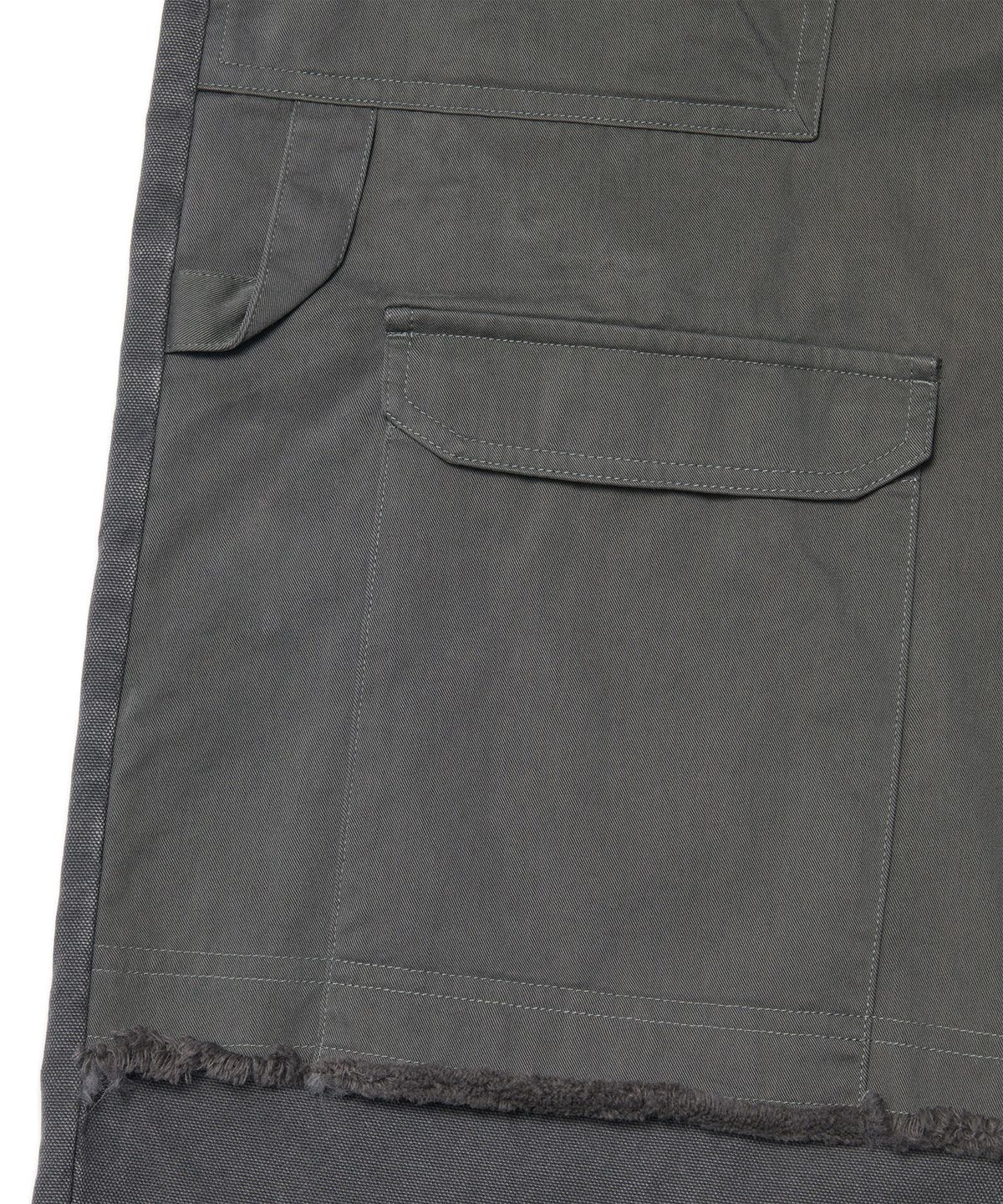 노매뉴얼(NOMANUAL) DOUBLE LAYERED CARGO PANTS - WASHED GRAY