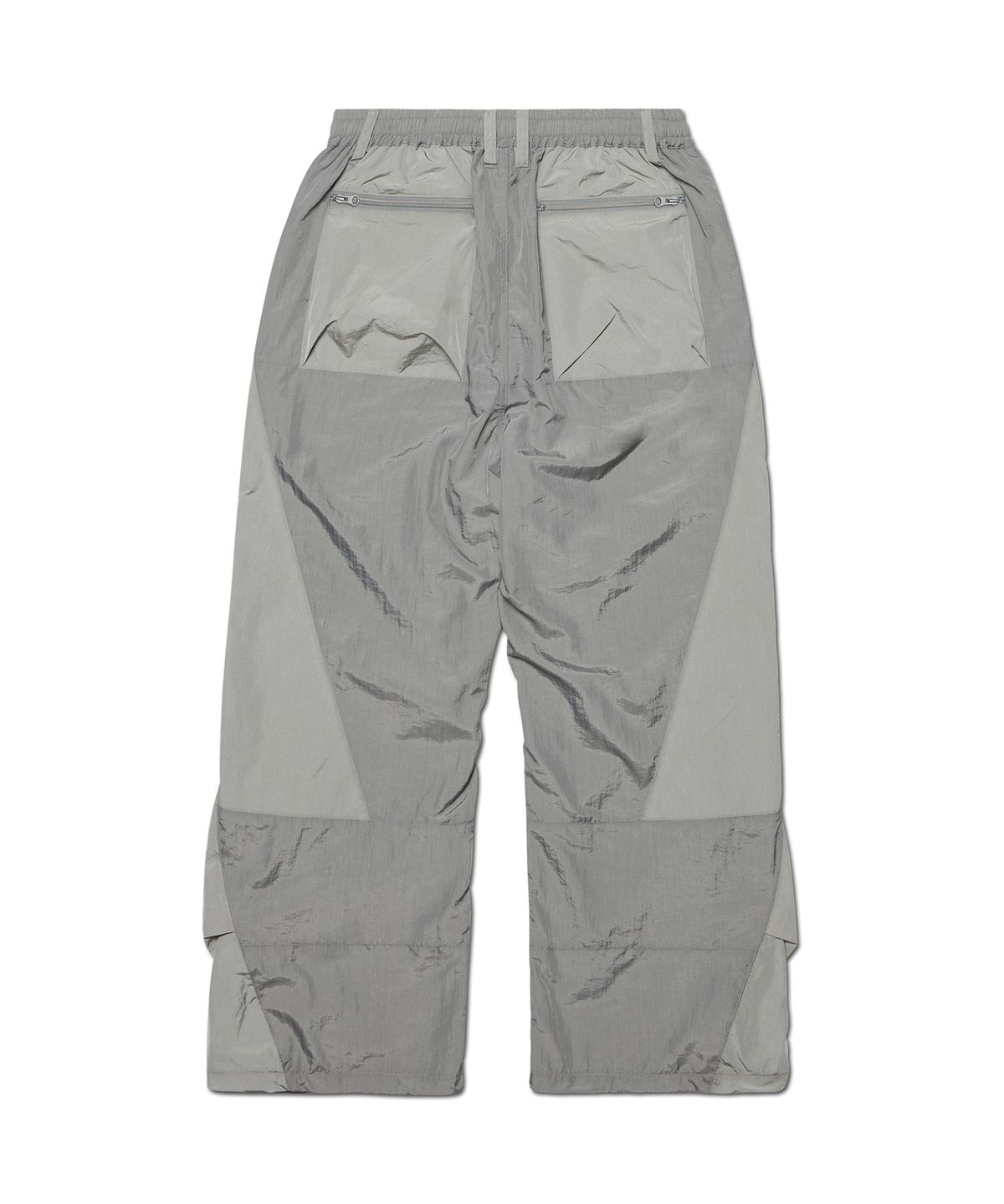 노매뉴얼(NOMANUAL) TUCK-STRUCTURED NYLON PANTS - GRAY